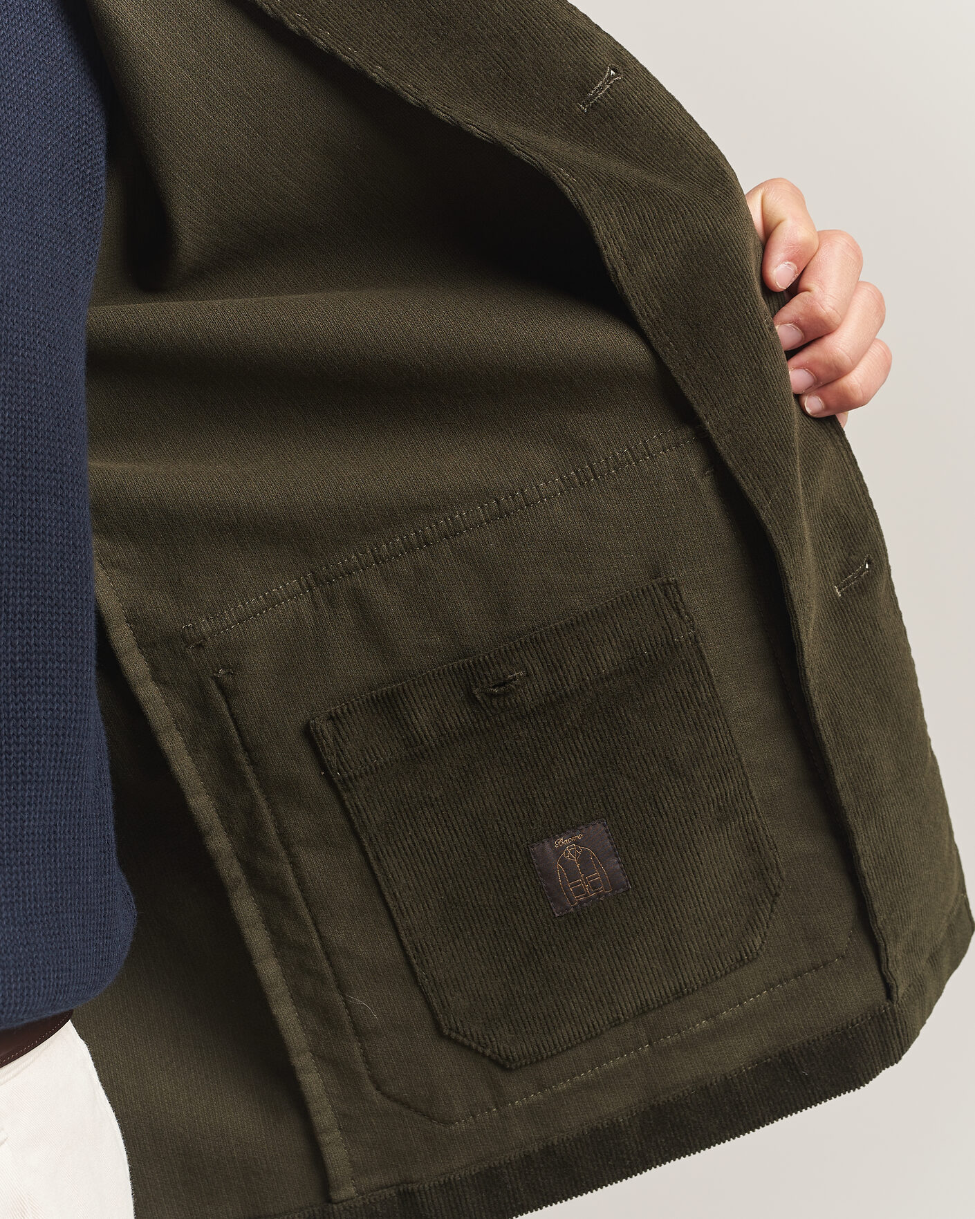 Herren | Sakkos | Incotex | Corduroy Sports Jacket Forest Green