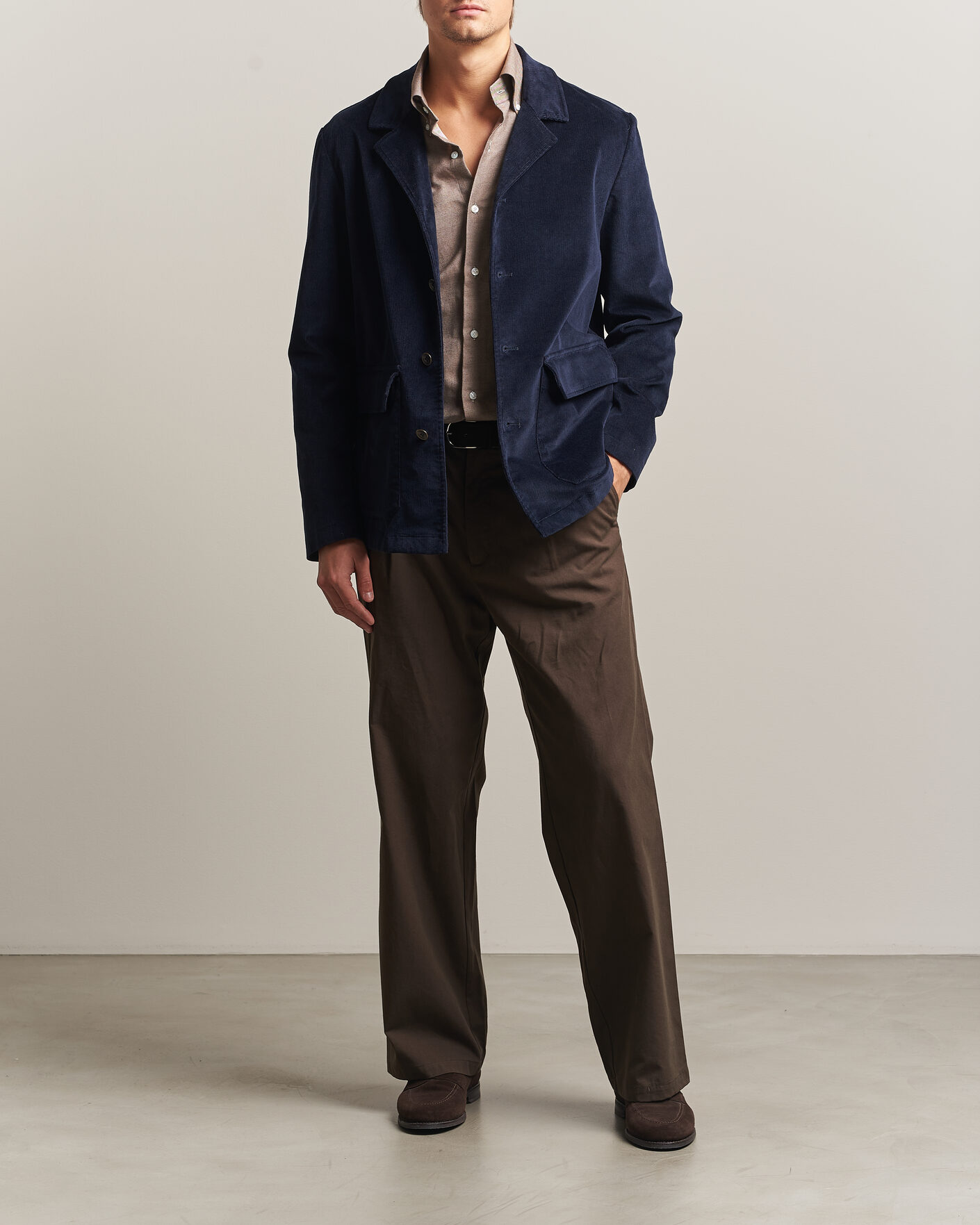 Herren | Sakkos | Incotex | Corduroy Sports Jacket Navy