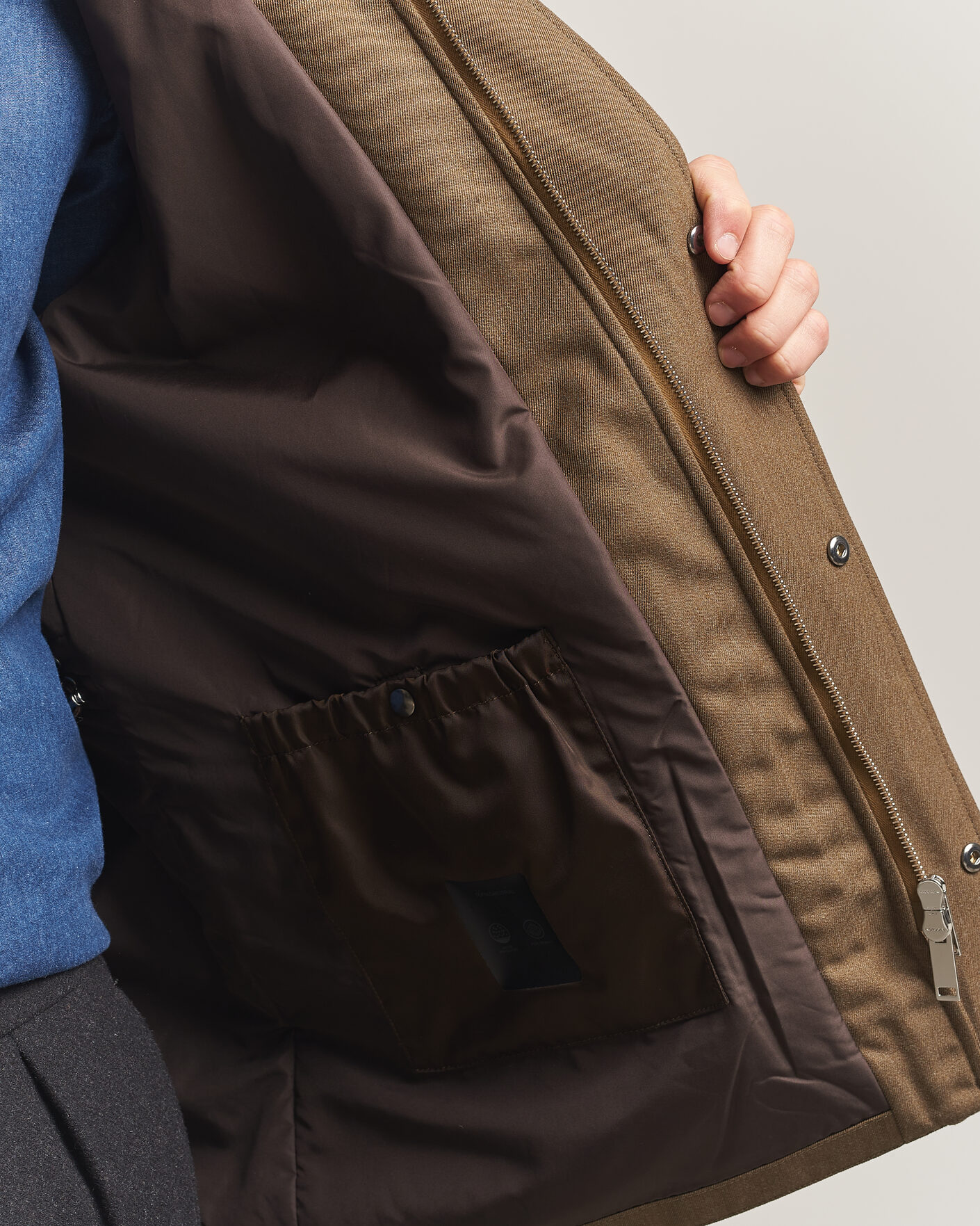 Herren | Jacken | Incotex | Water Repellent Rain Caban Country Green