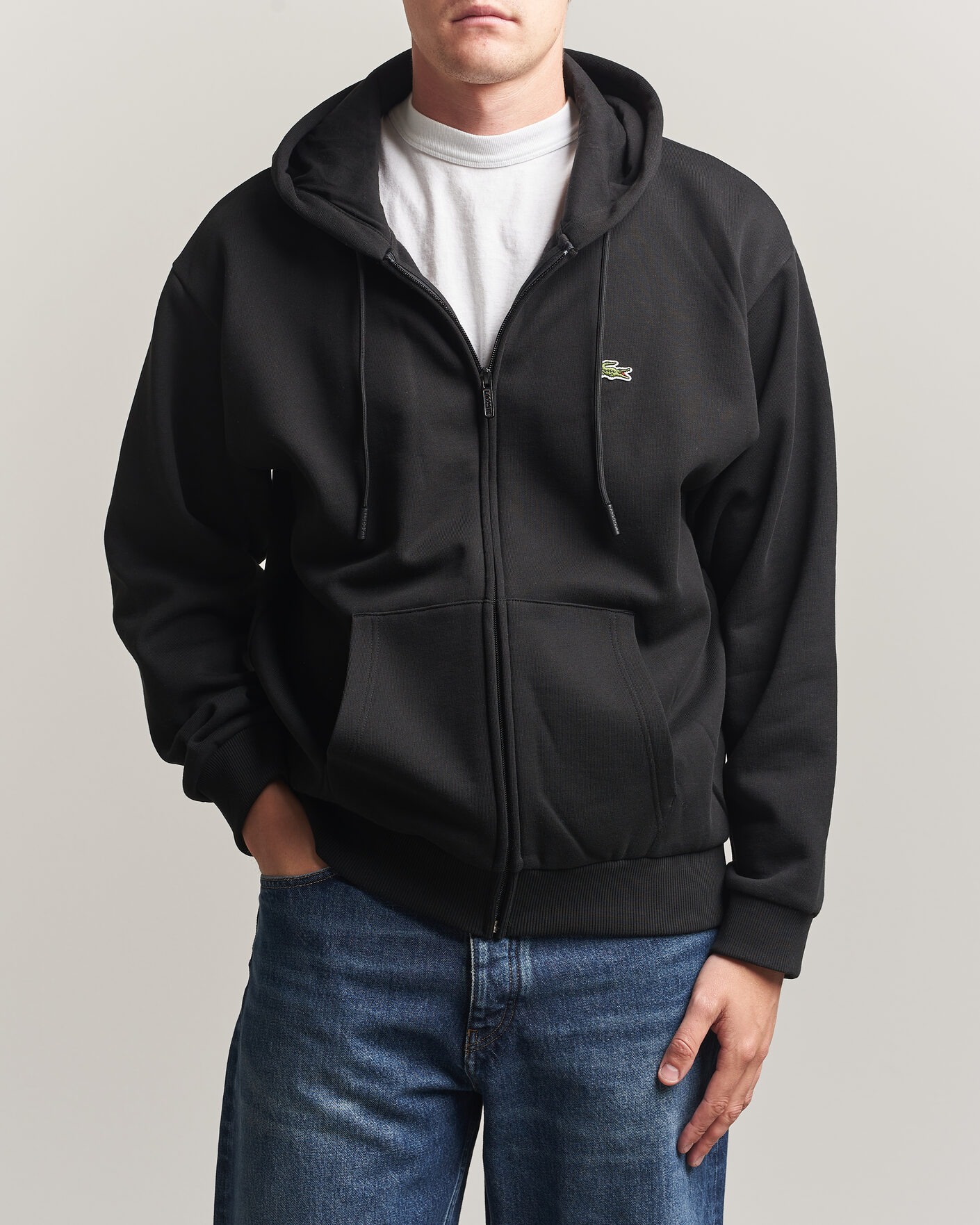 Herren | Pullover | Lacoste | Full Zip Hoodie Black