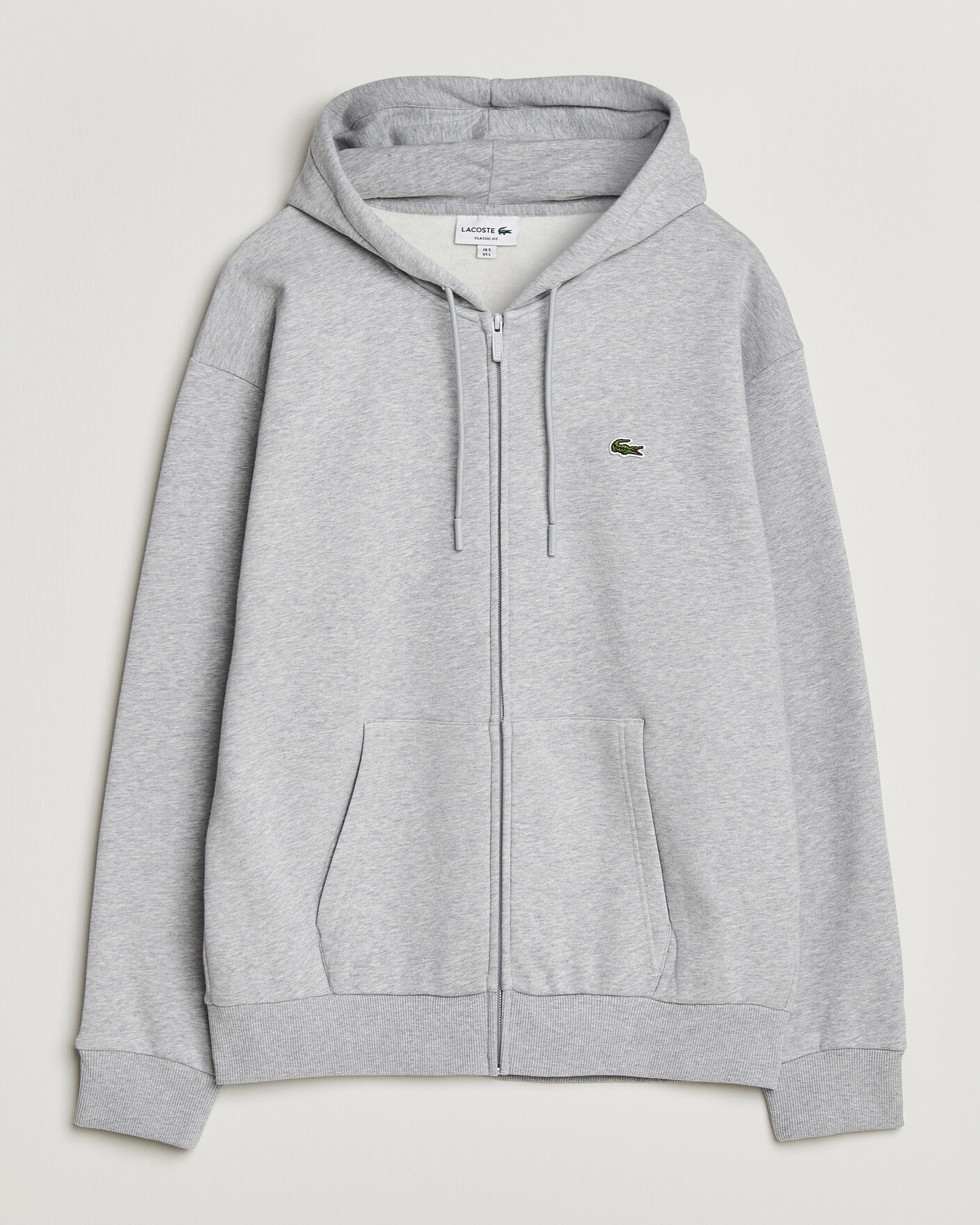 Herren | Pullover | Lacoste | Full Zip Hoodie Silver Chine