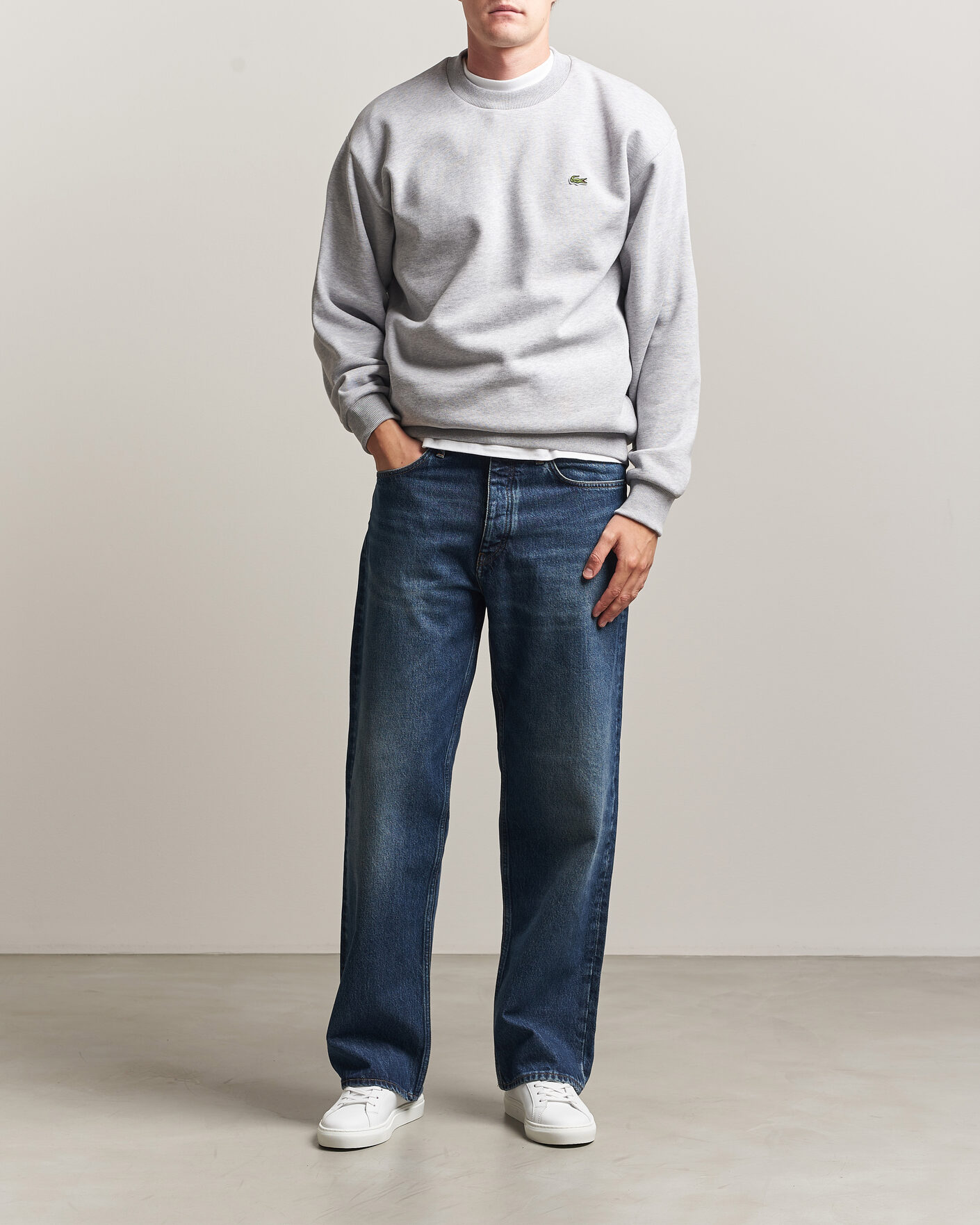 Herren | Pullover | Lacoste | Crew Neck Sweatshirt Silver Chine