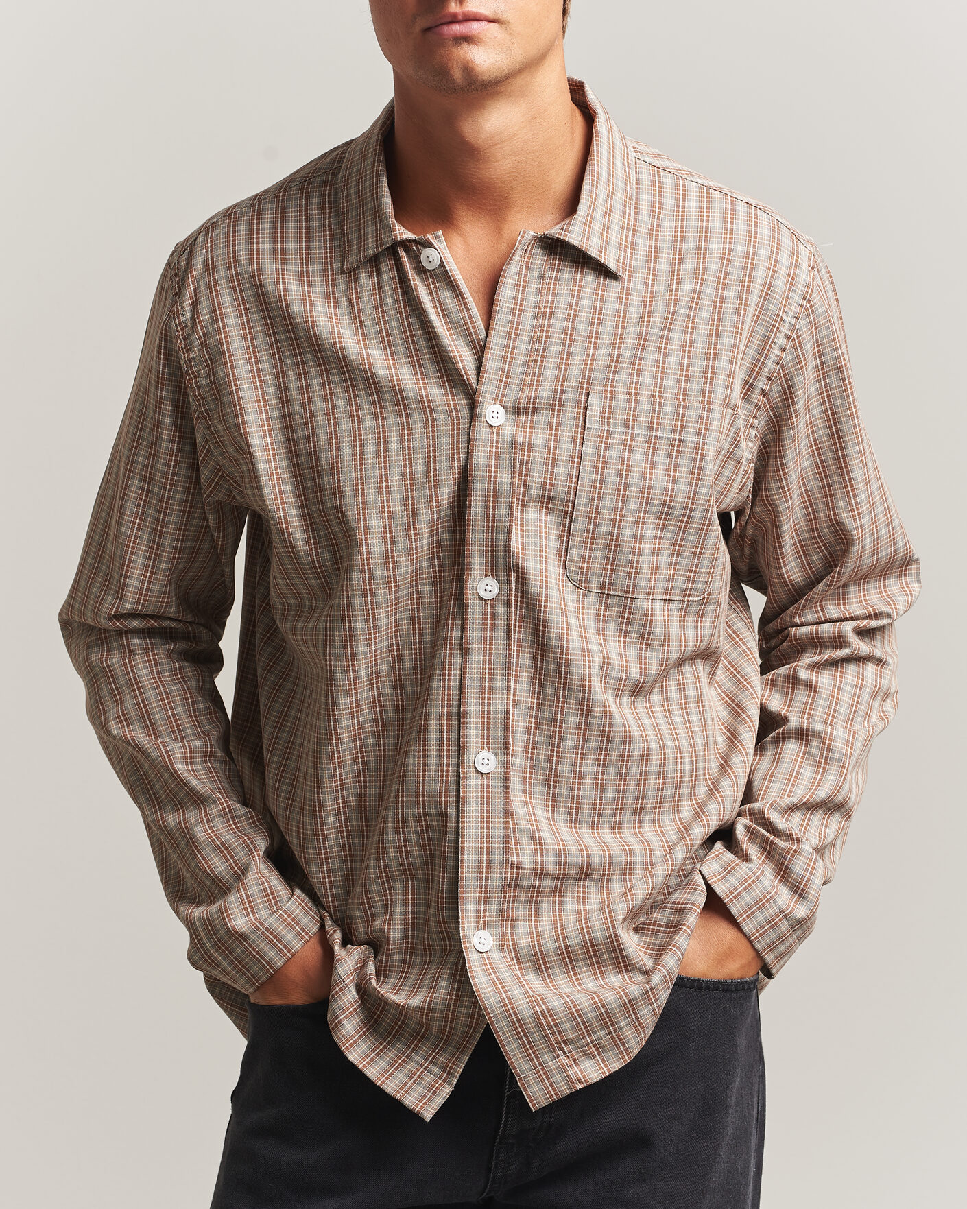 Herren | Hemden | Palmes | Fault Shirt Brown Check
