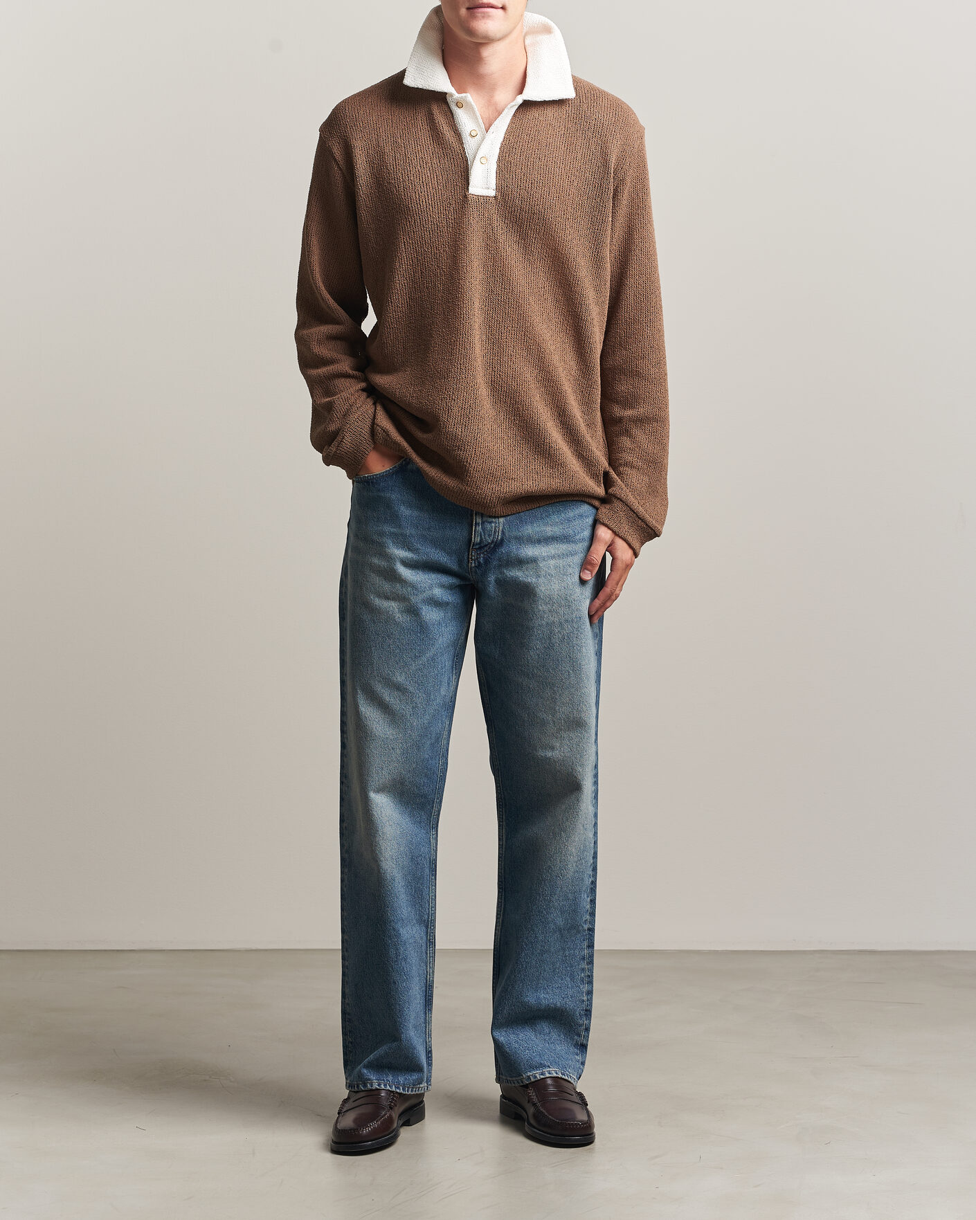 Herren | Pullover | Palmes | Knitted Rugby Brown