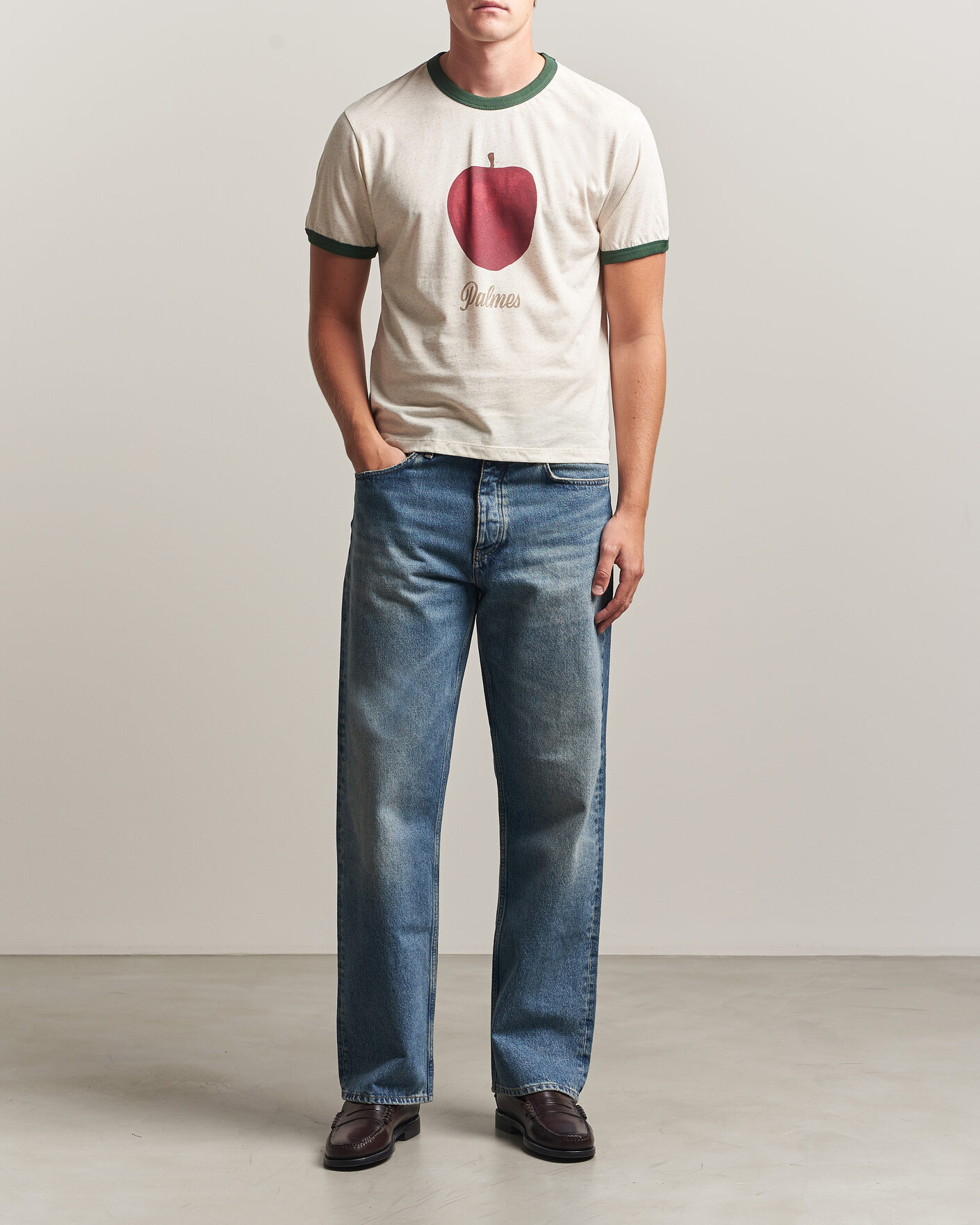 Herren | T-Shirts | Palmes | Apple Ringer T-Shirt Broken White