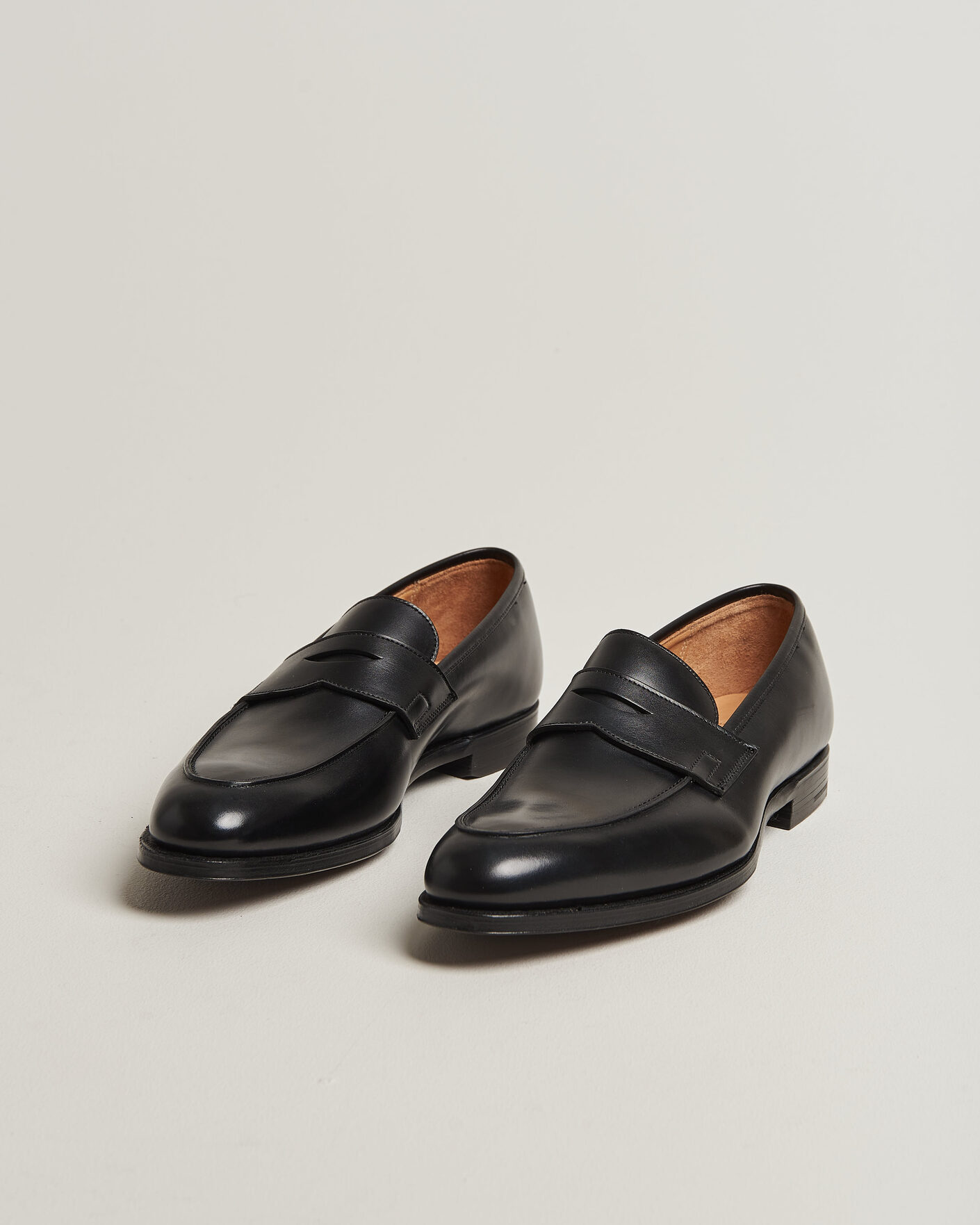 Herren | Loafer | Crockett & Jones | Crawford Handgrade Penny Loafer Black Calf