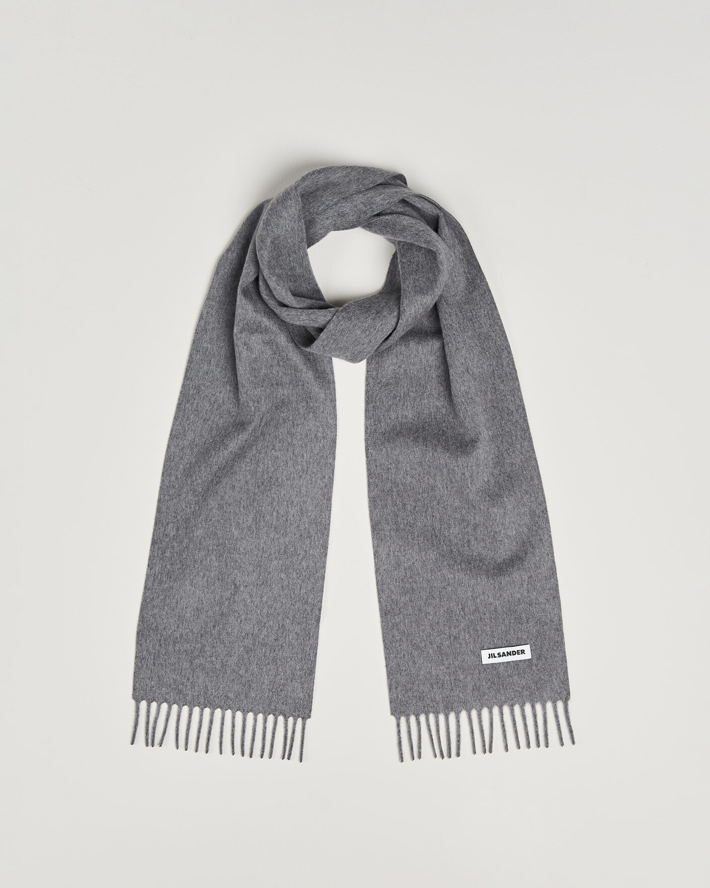 Herren | Schals | Jil Sander | Plain Logo Scarf Grey Melange