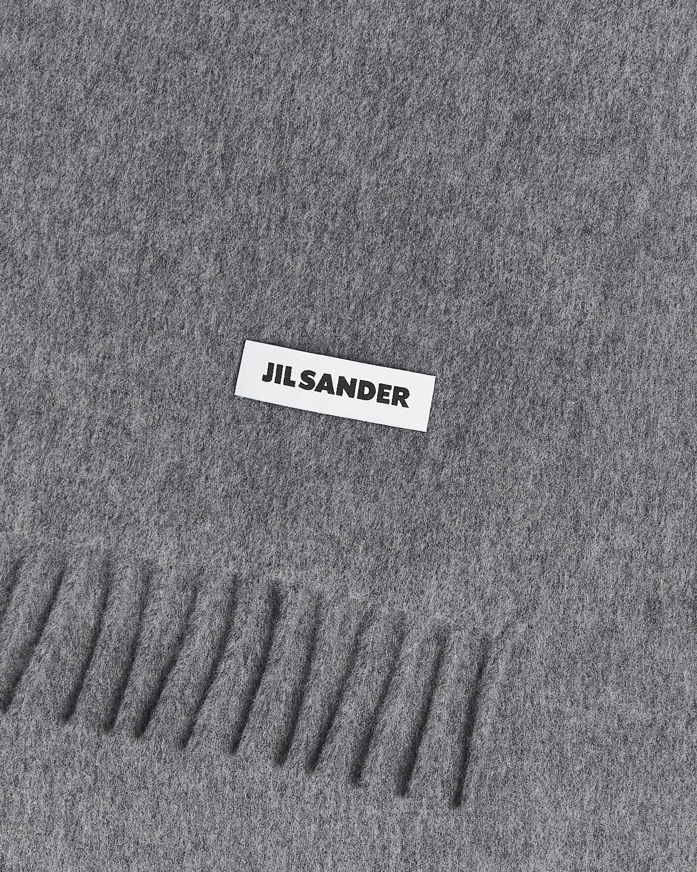 Herren | Schals | Jil Sander | Plain Logo Scarf Grey Melange