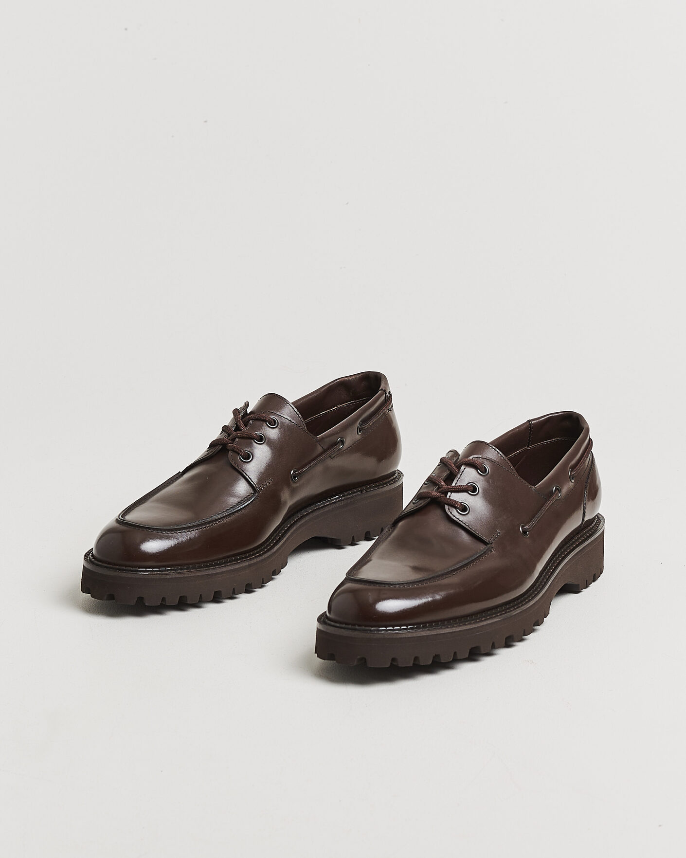 Herren | Derby | John Lobb | Tide Moc Toe Derby Dark Brown Calf