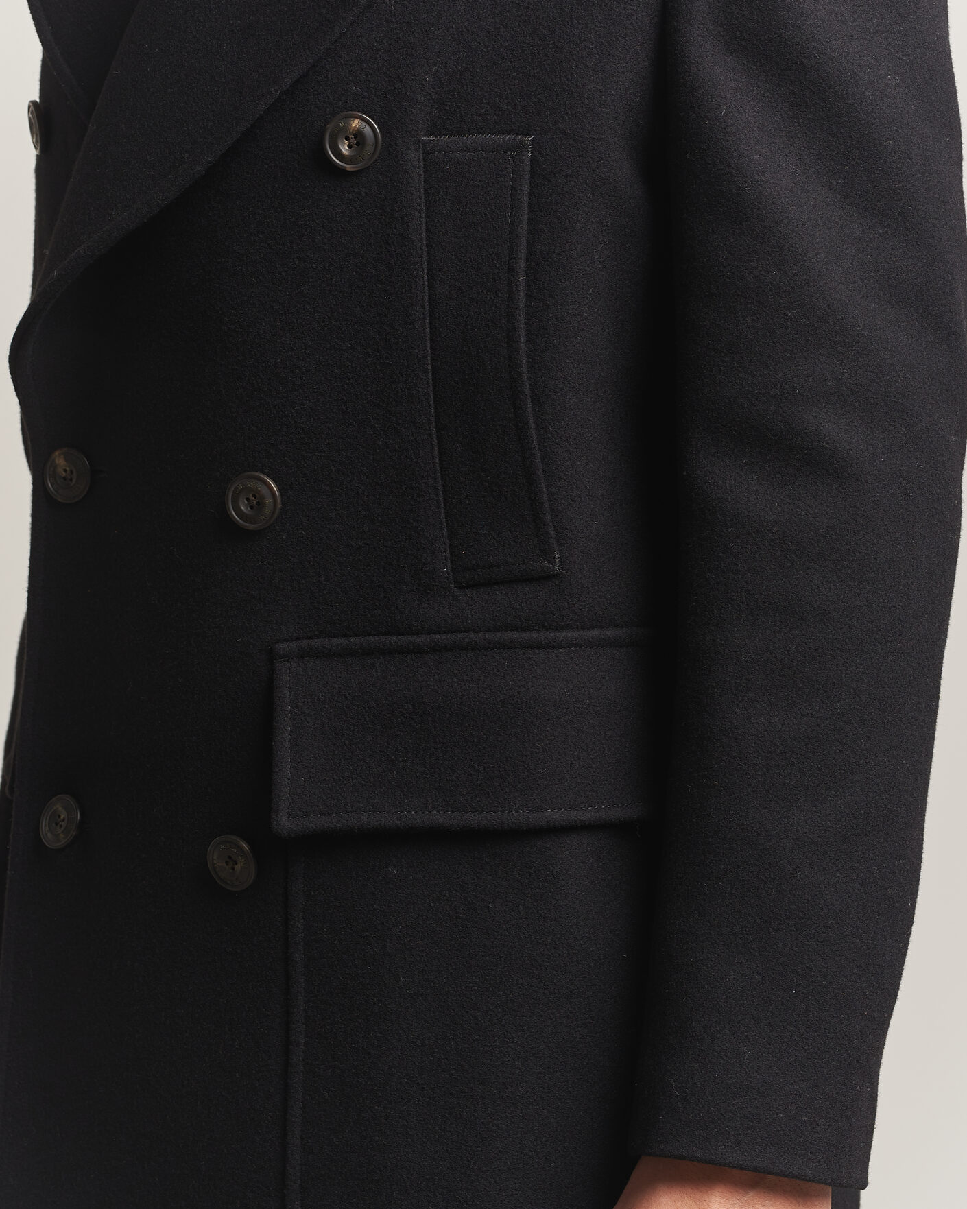 Herren | Jacken | L.B.M. 1911 | Double Breasted Wool/Cashmere Coat Black