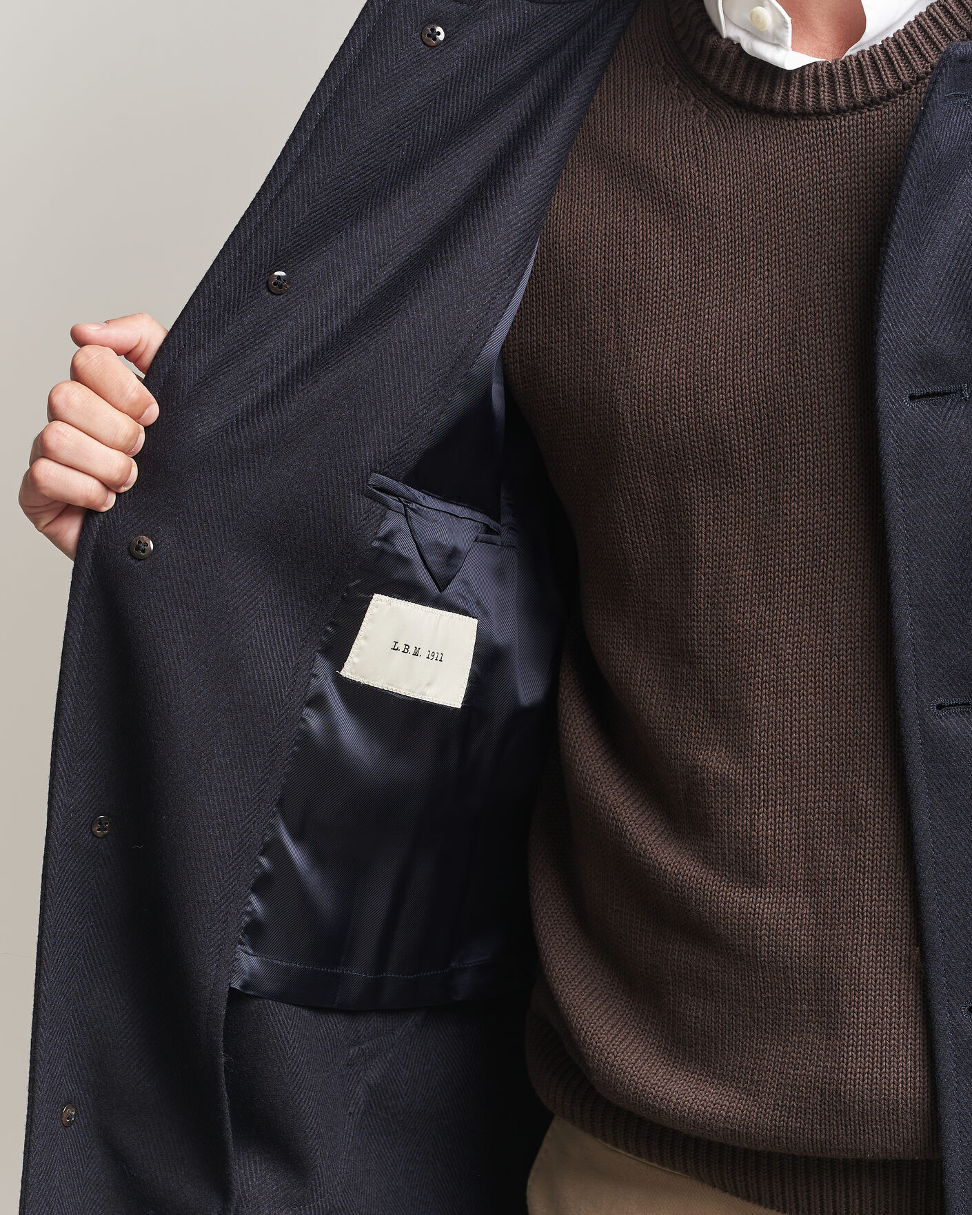 Herren | Jacken | L.B.M. 1911 | Wool/Cashmere Raglan Coat Navy
