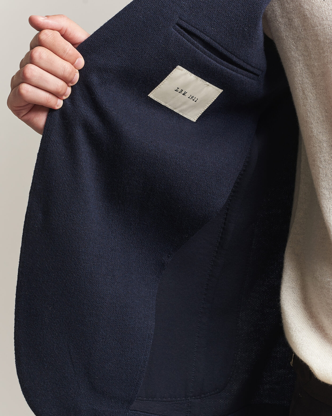 Herren | Sakkos | L.B.M. 1911 | Jack Knitted Cashmere Mix Blazer Navy