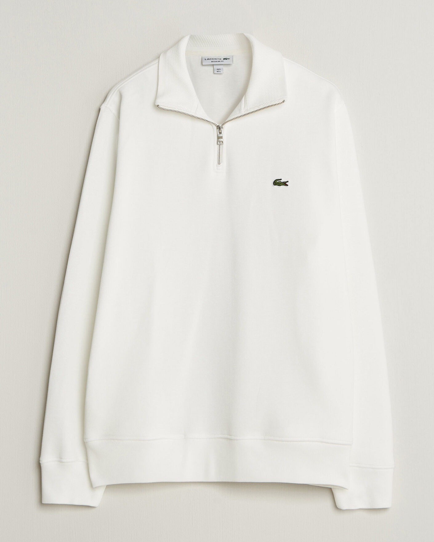 Herren | Pullover | Lacoste | Rib Interlock Half Zip Flour