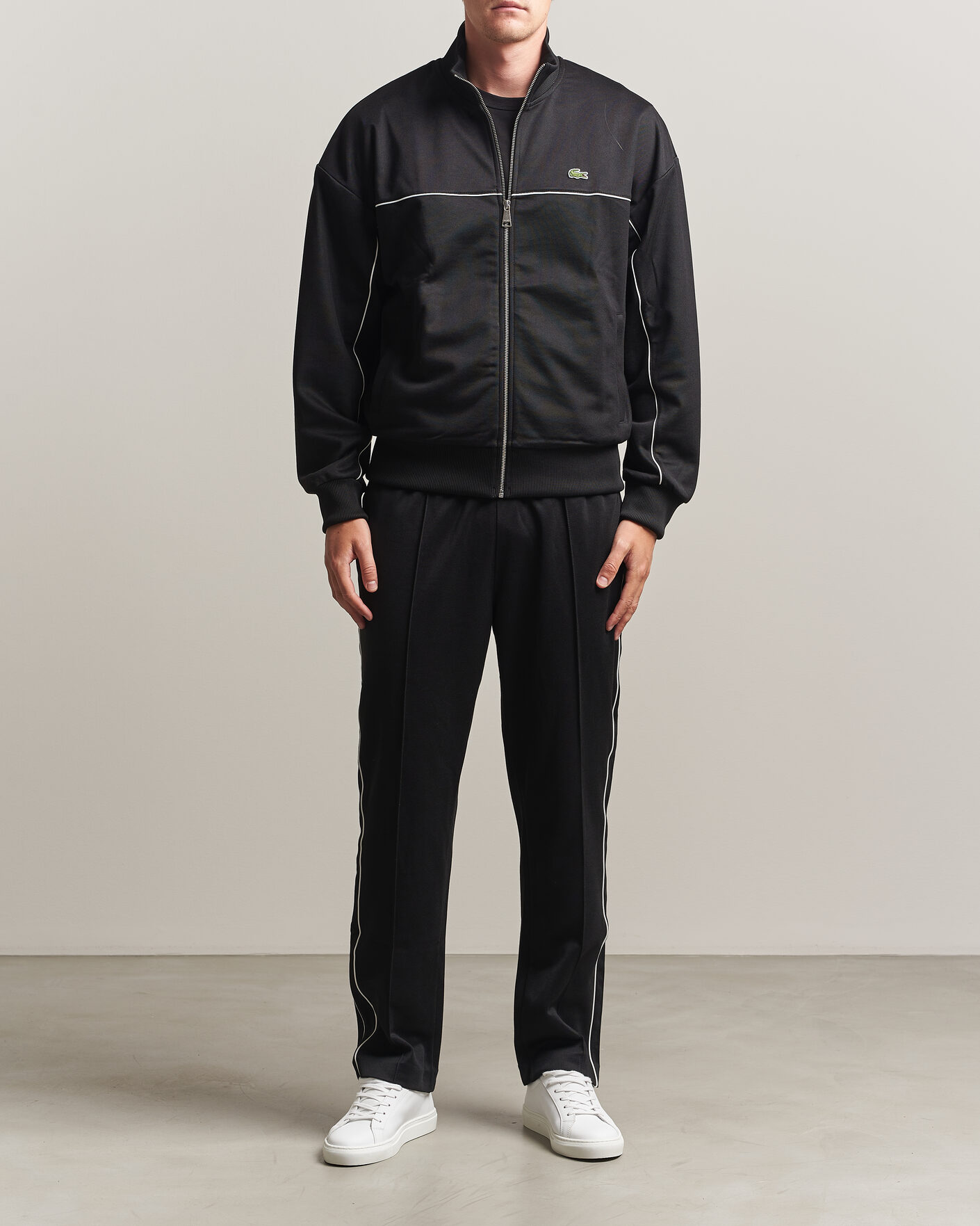 Herren | Pullover | Lacoste | Piqué Track Jacket Black
