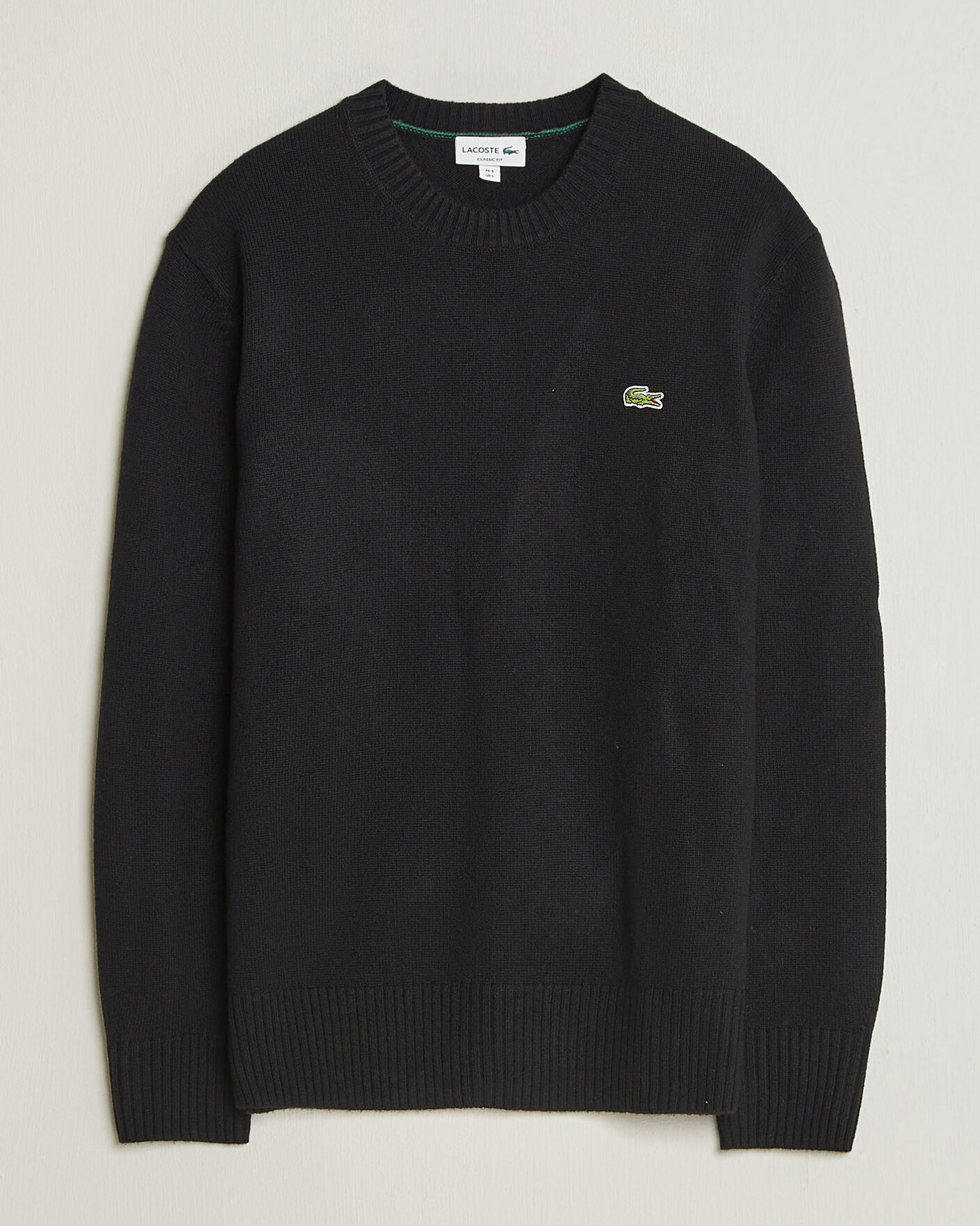 Herren | Pullover | Lacoste | Carded Wool Crew Neck Black