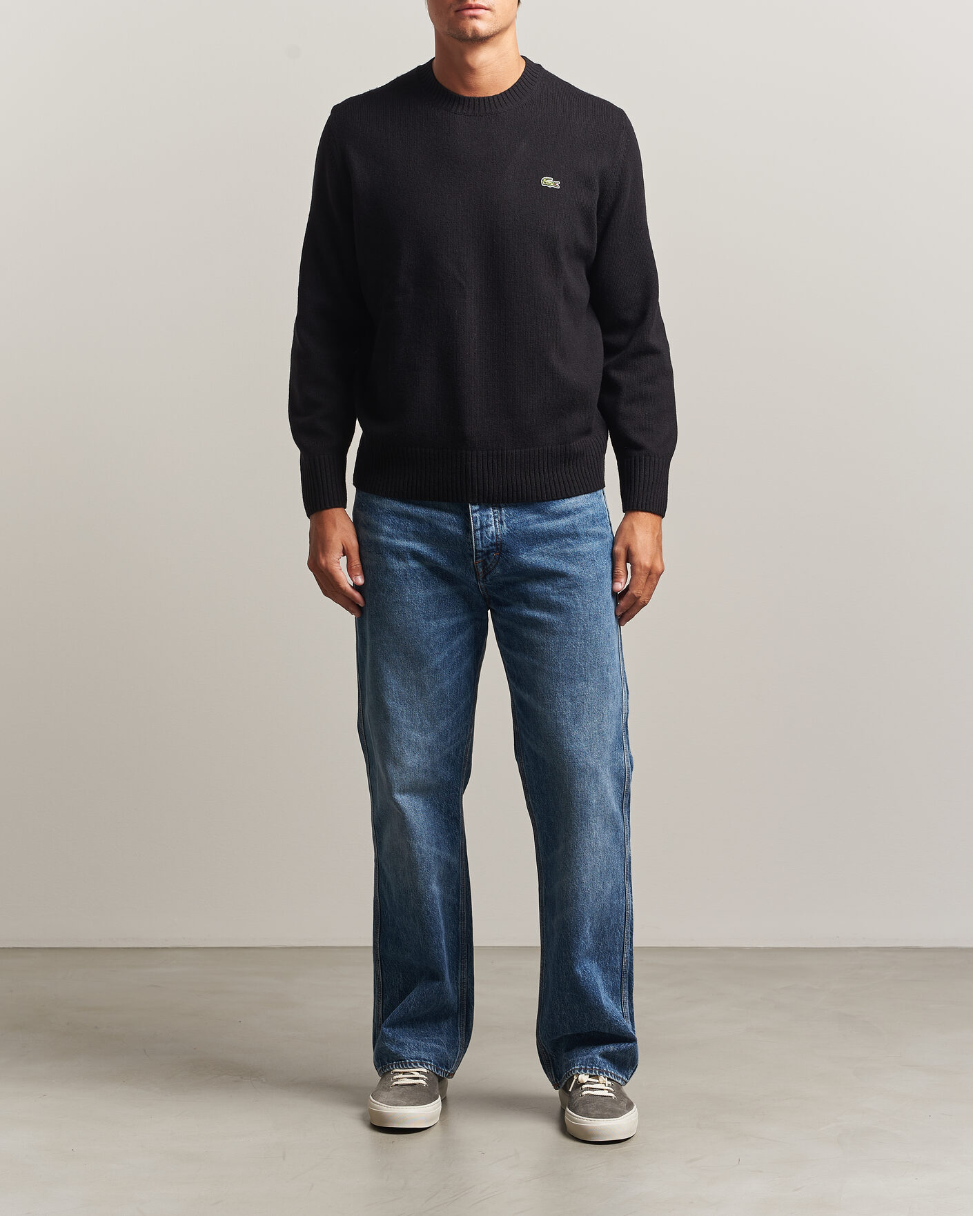 Herren | Pullover | Lacoste | Carded Wool Crew Neck Black
