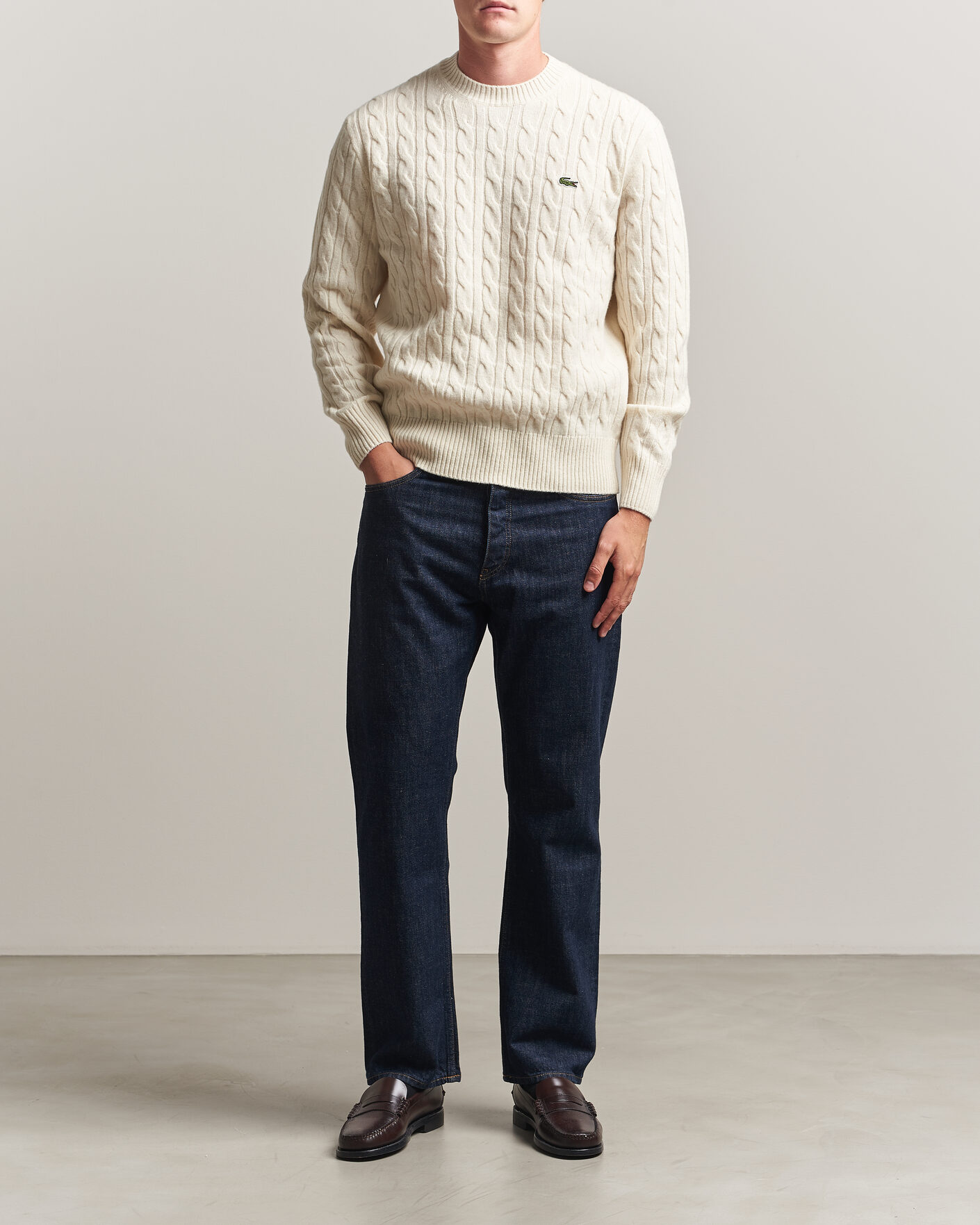 Herren | Pullover | Lacoste | Carded Wool Cable Crew Neck Lapland