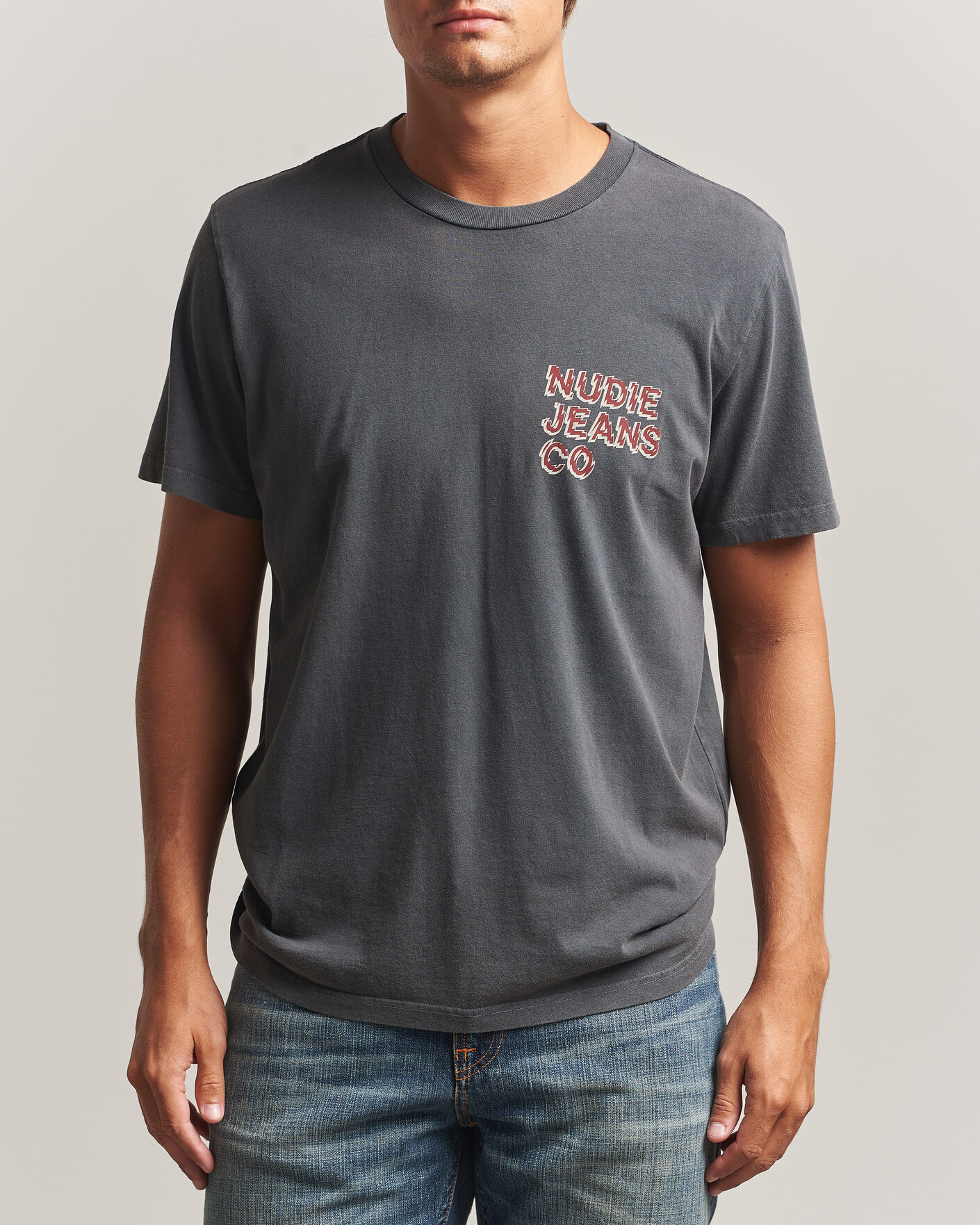 Herren | T-Shirts | Nudie Jeans | Roy Life Tracks T-Shirt Antracite