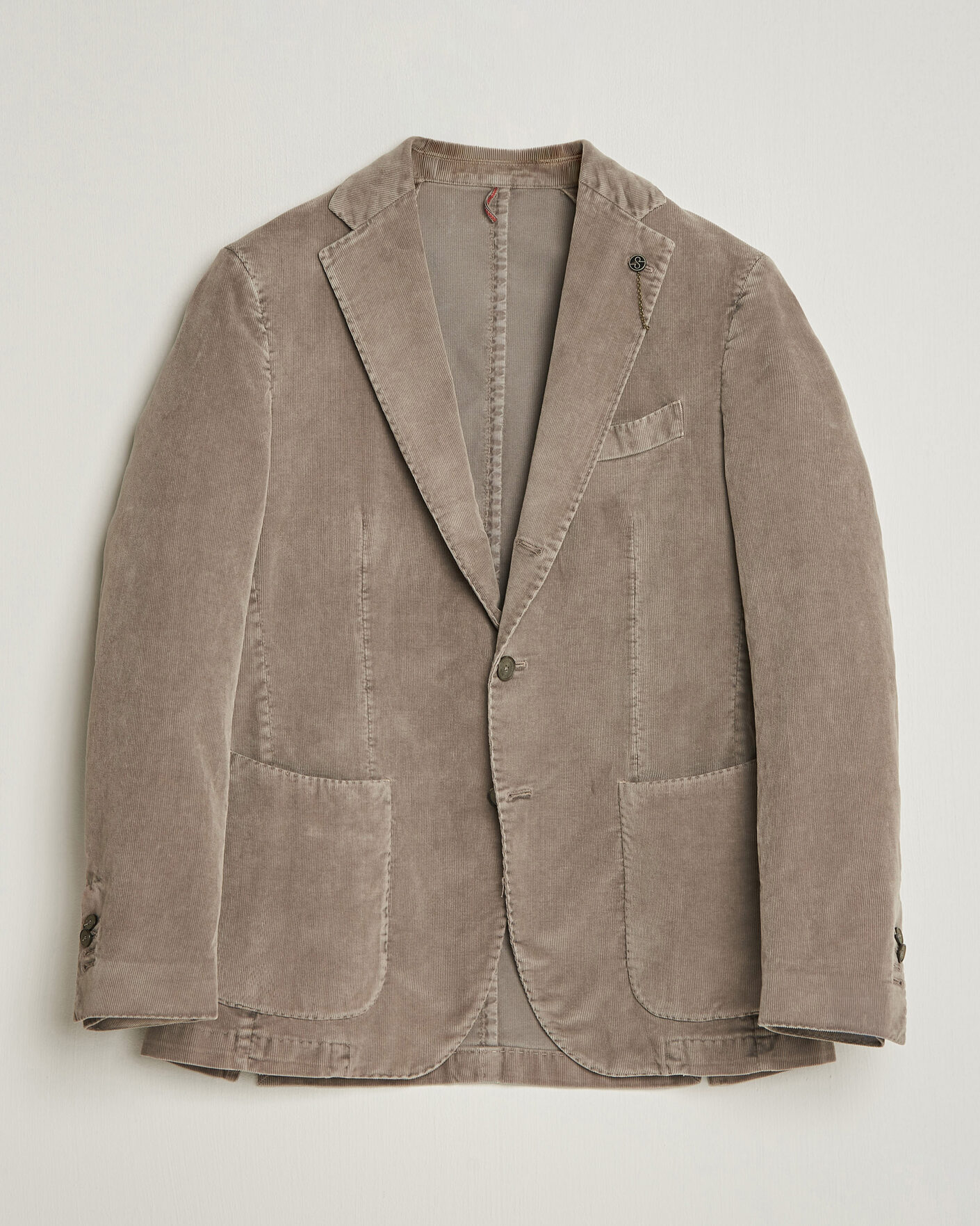 Herren | Sakkos | Santaniello | Corduroy Patch Pocket Blazer Taupe