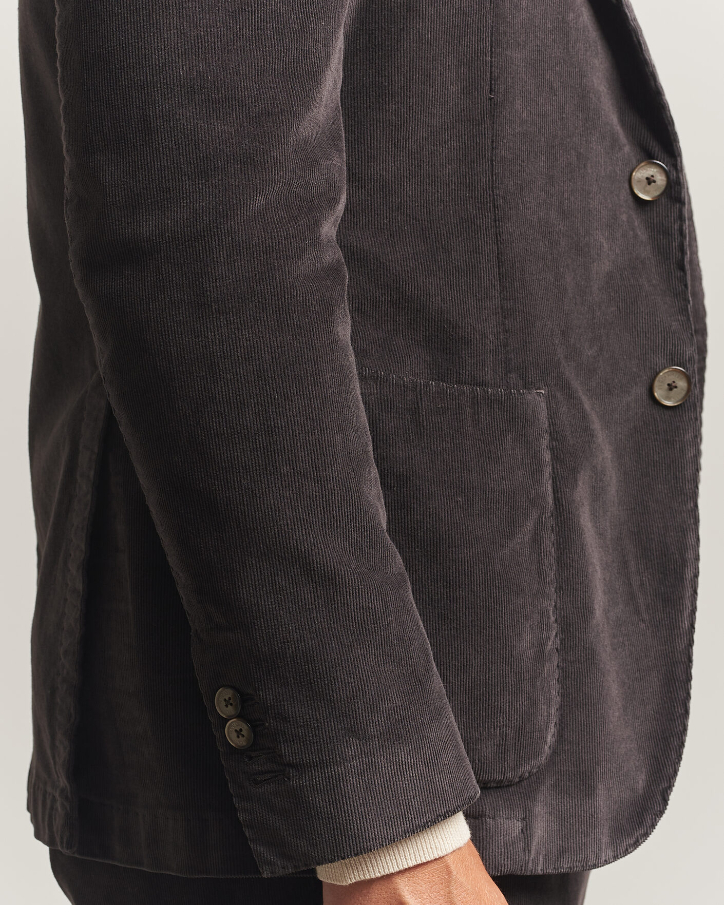 Herren | Sakkos | Santaniello | Corduroy Patch Pocket Blazer Dark Grey