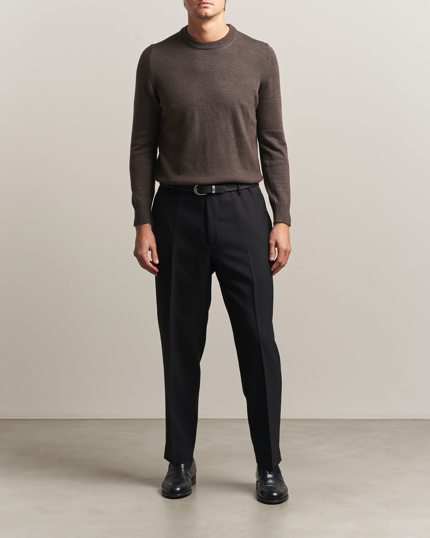 Herren | Hosen | Santaniello | Wool Trousers Black
