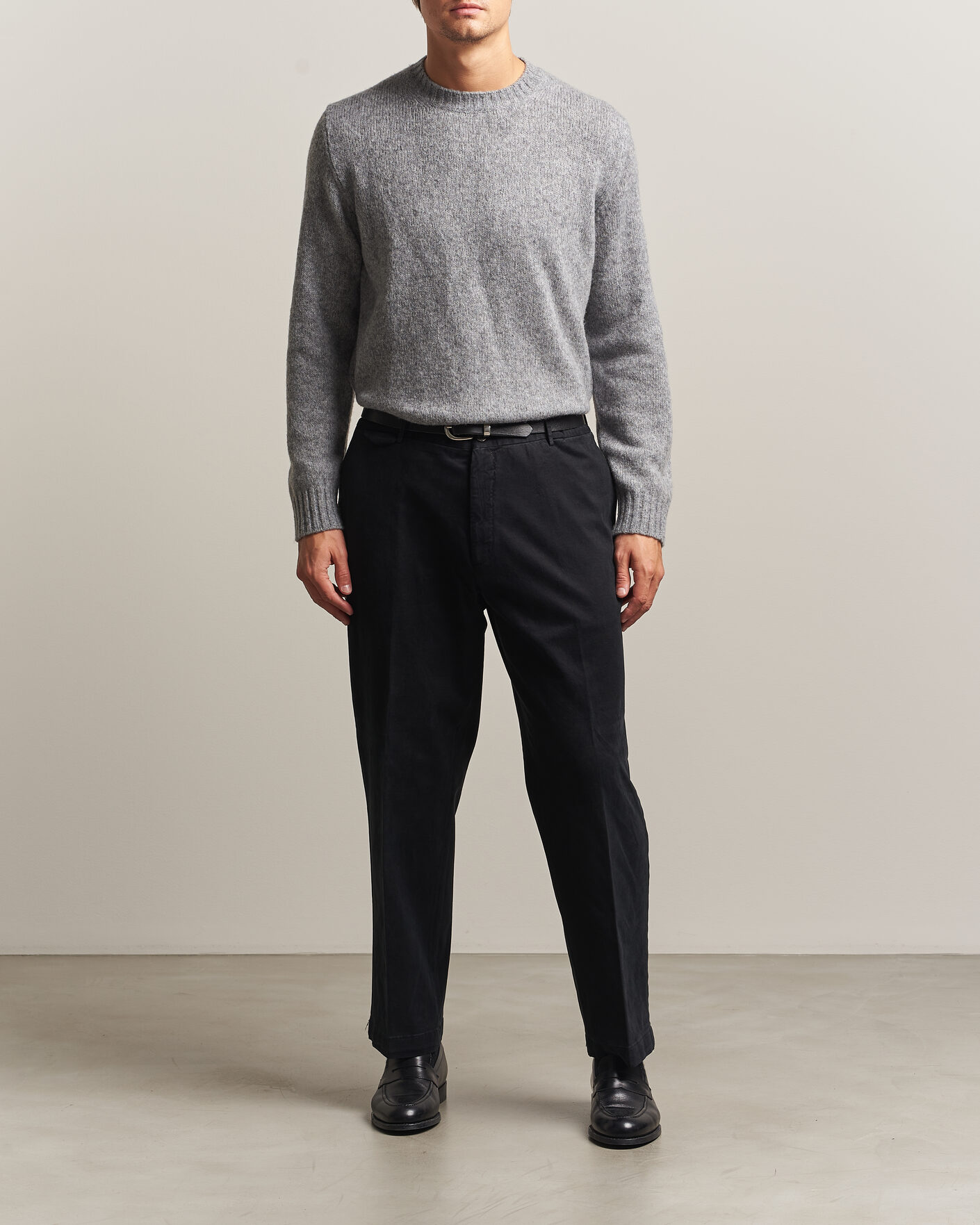 Herren | Hosen | Santaniello | Washed Cotton Trousers Black