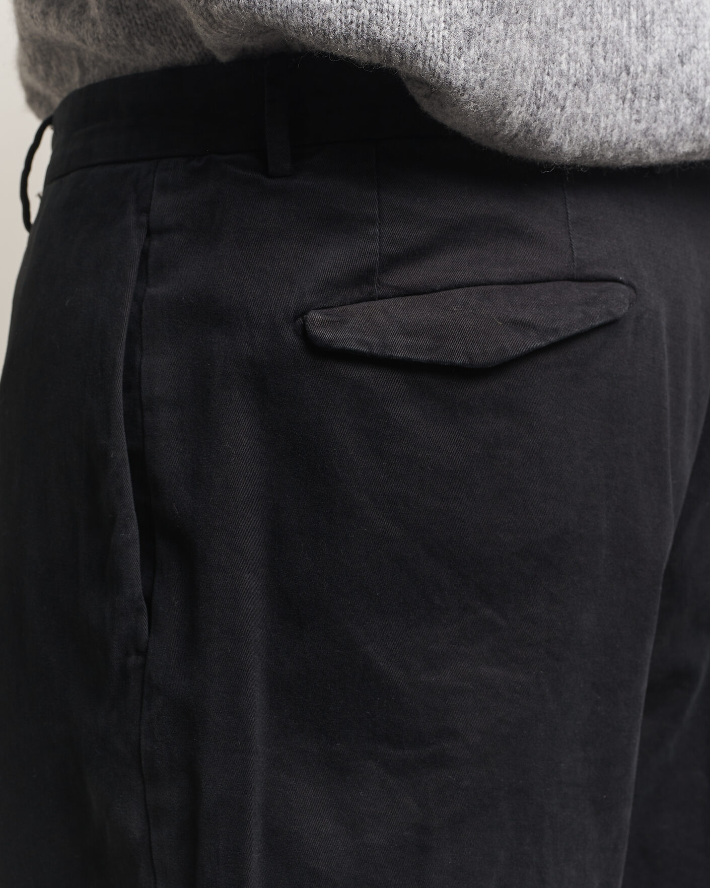 Herren | Hosen | Santaniello | Washed Cotton Trousers Black