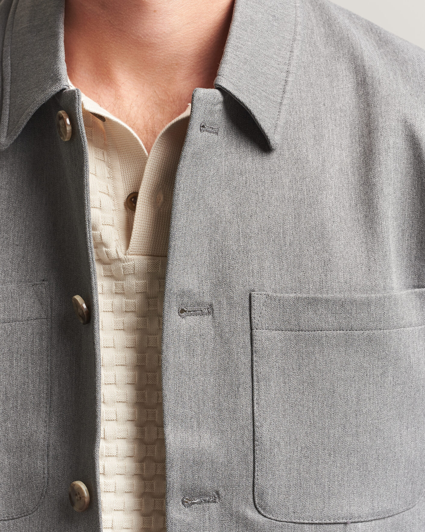 Herren | Hemden | LES DEUX | Marsielle Hybrid Jacket Grey Melange