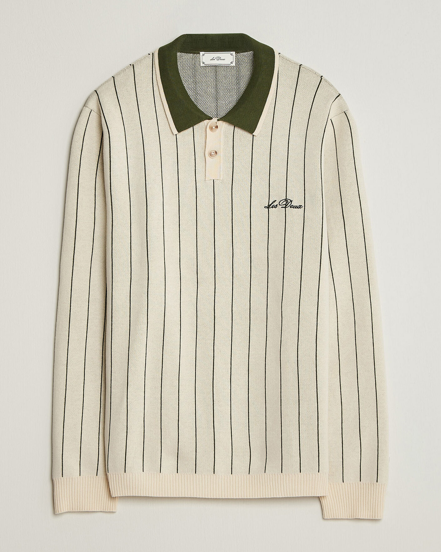 Herren | Pullover | LES DEUX | Signature Knitted Long Sleeve Polo Ivory