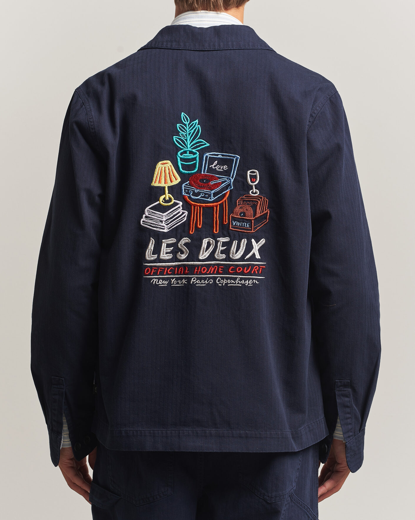 Herren | Hemden | LES DEUX | Herringbone Artist Overshirt Dark Navy