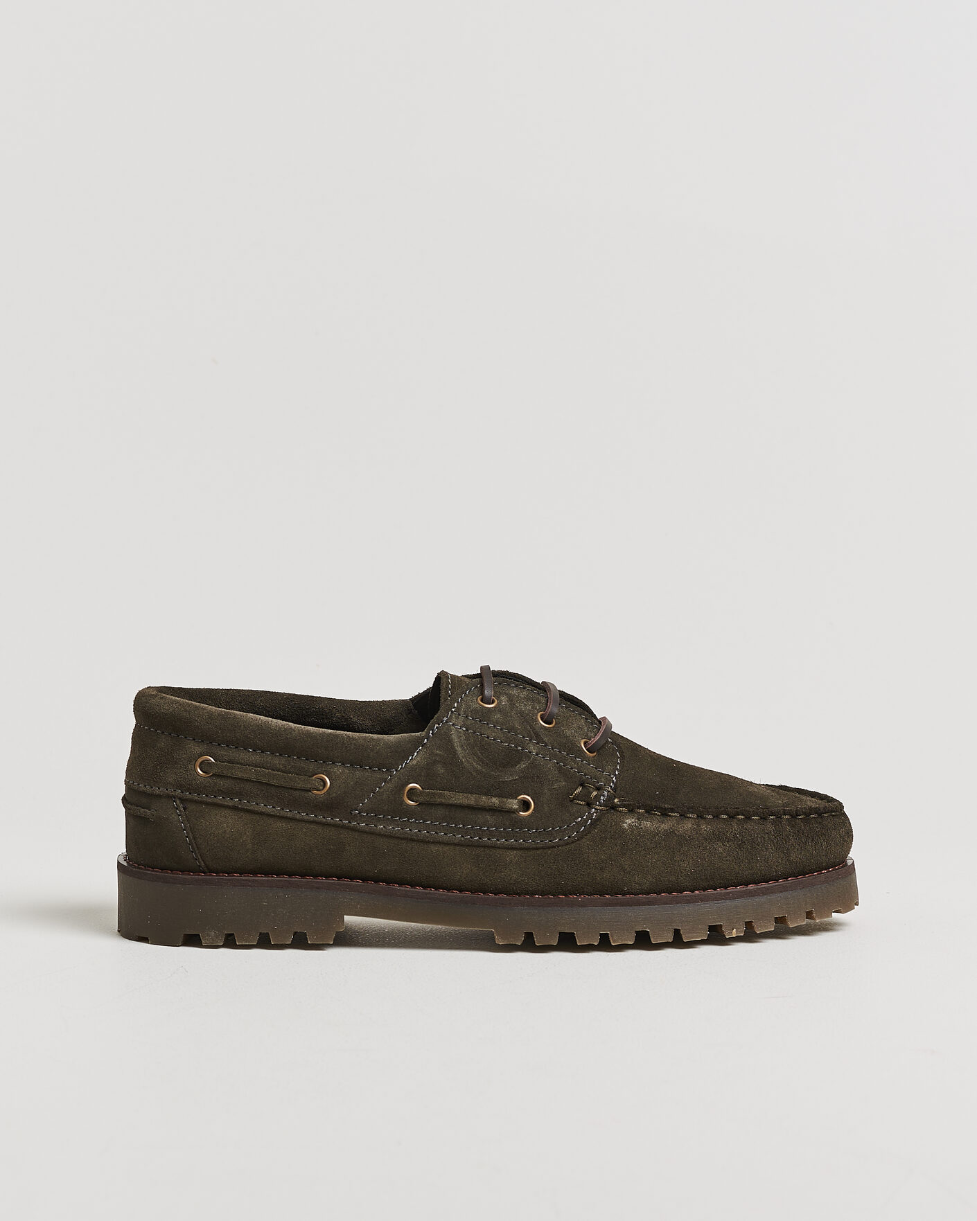 Herren | Loafer | LES DEUX | Suede Boatshoe Rosin Green