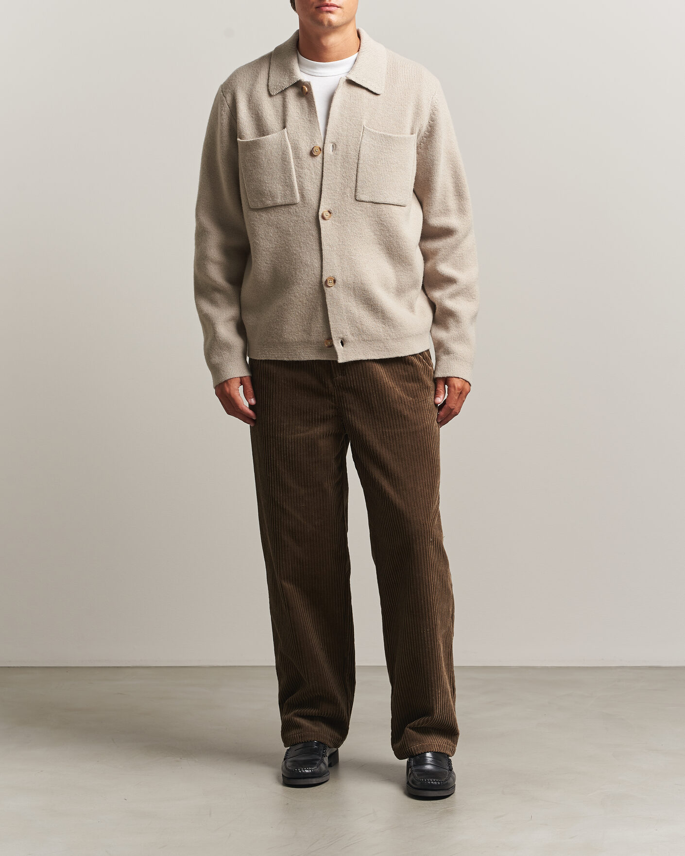 Herren | Pullover | LES DEUX | Milano Knit Overshirt Light Sand