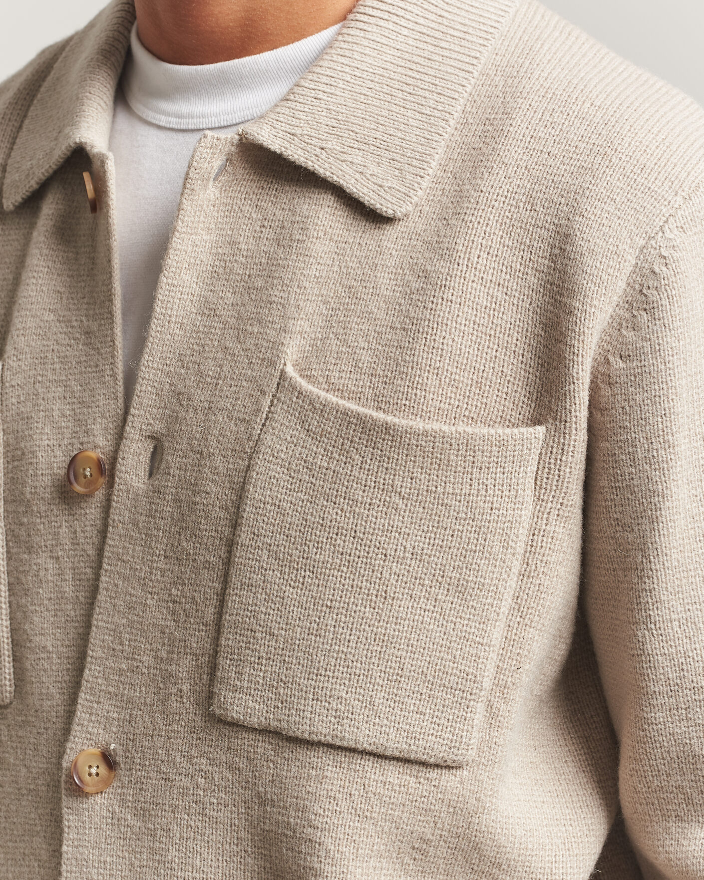 Herren | Pullover | LES DEUX | Milano Knit Overshirt Light Sand