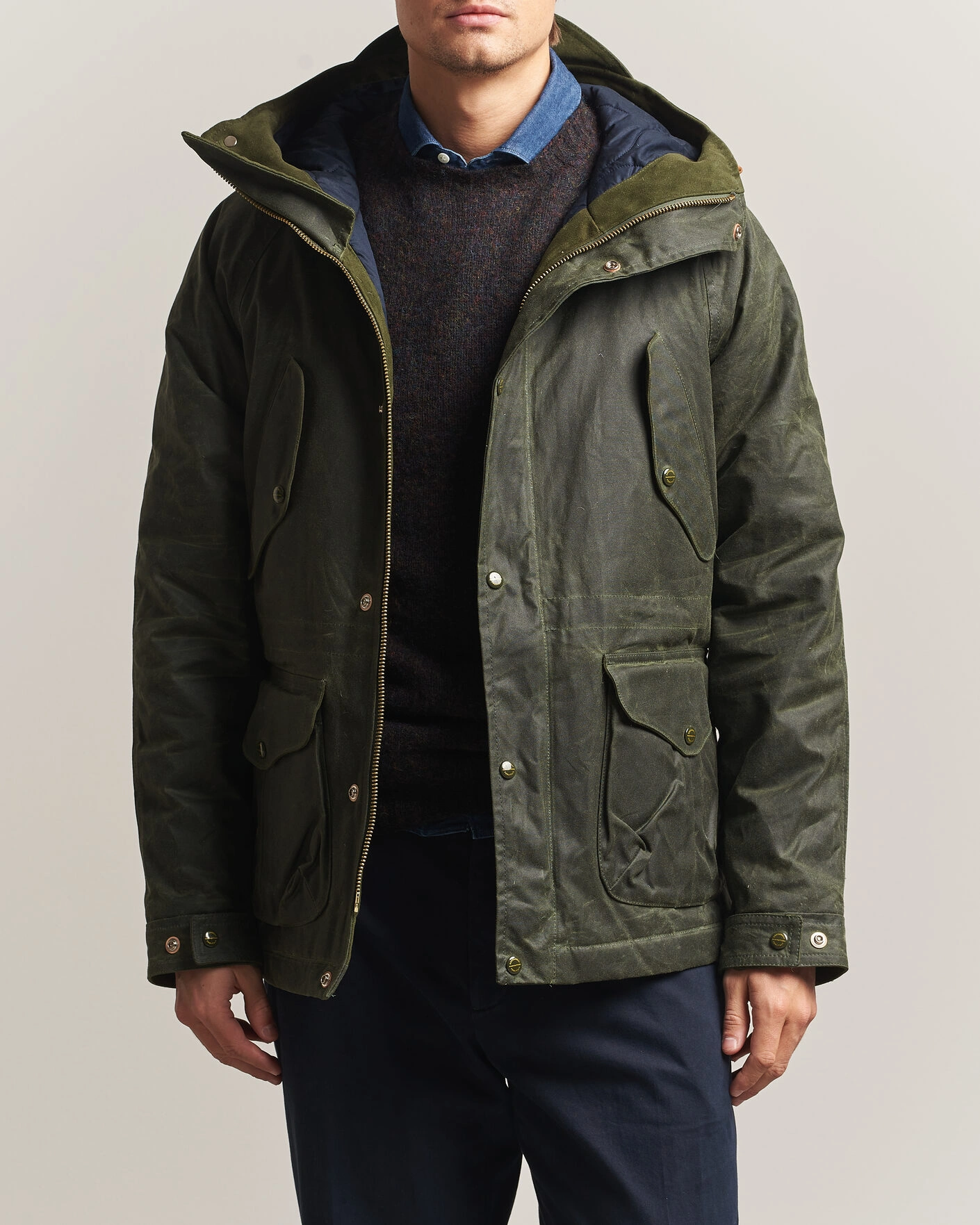 Herren | Jacken | Manifattura Ceccarelli | New Fisherman Parka Dark Green