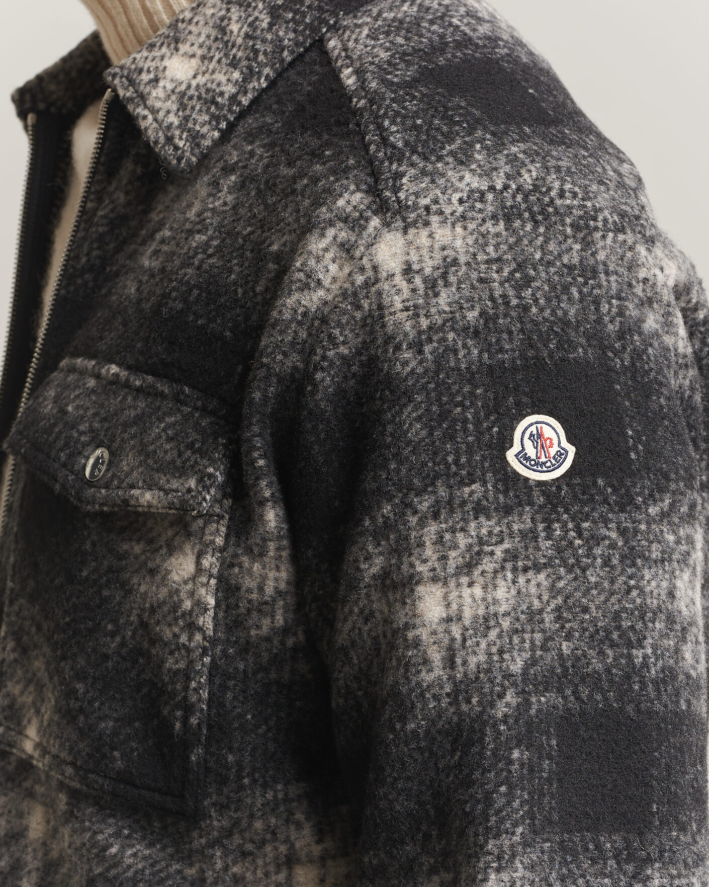 Herren | Hemden | Moncler | Flannel Overshirt Grey Check