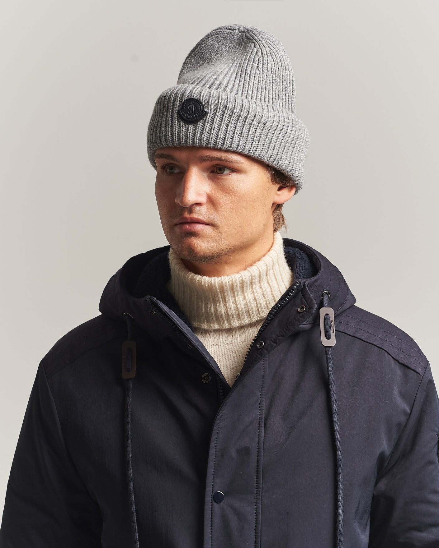 Herren | Mützen | Moncler | Rib Cashmere Beanie Grey