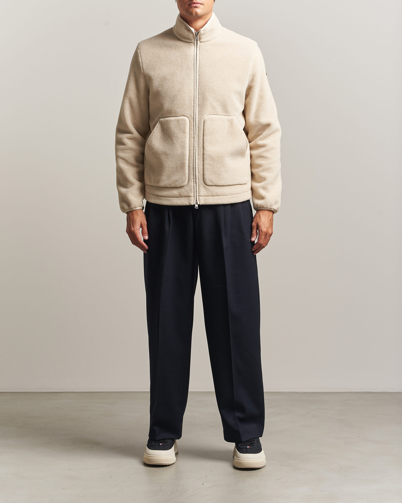 Herren | Pullover | Moncler | Full Zip Fleece Cream