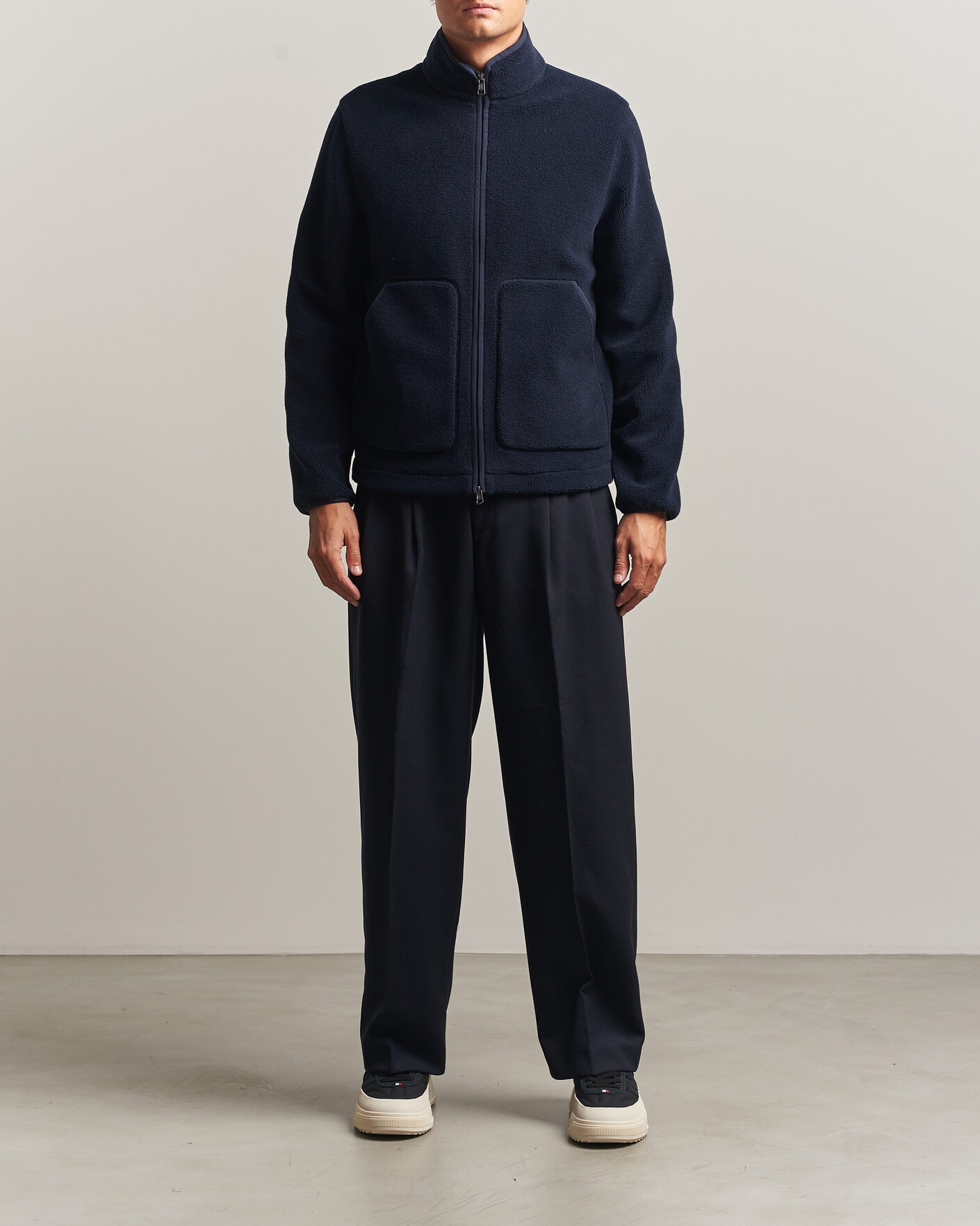 Herren | Pullover | Moncler | Full Zip Fleece Navy