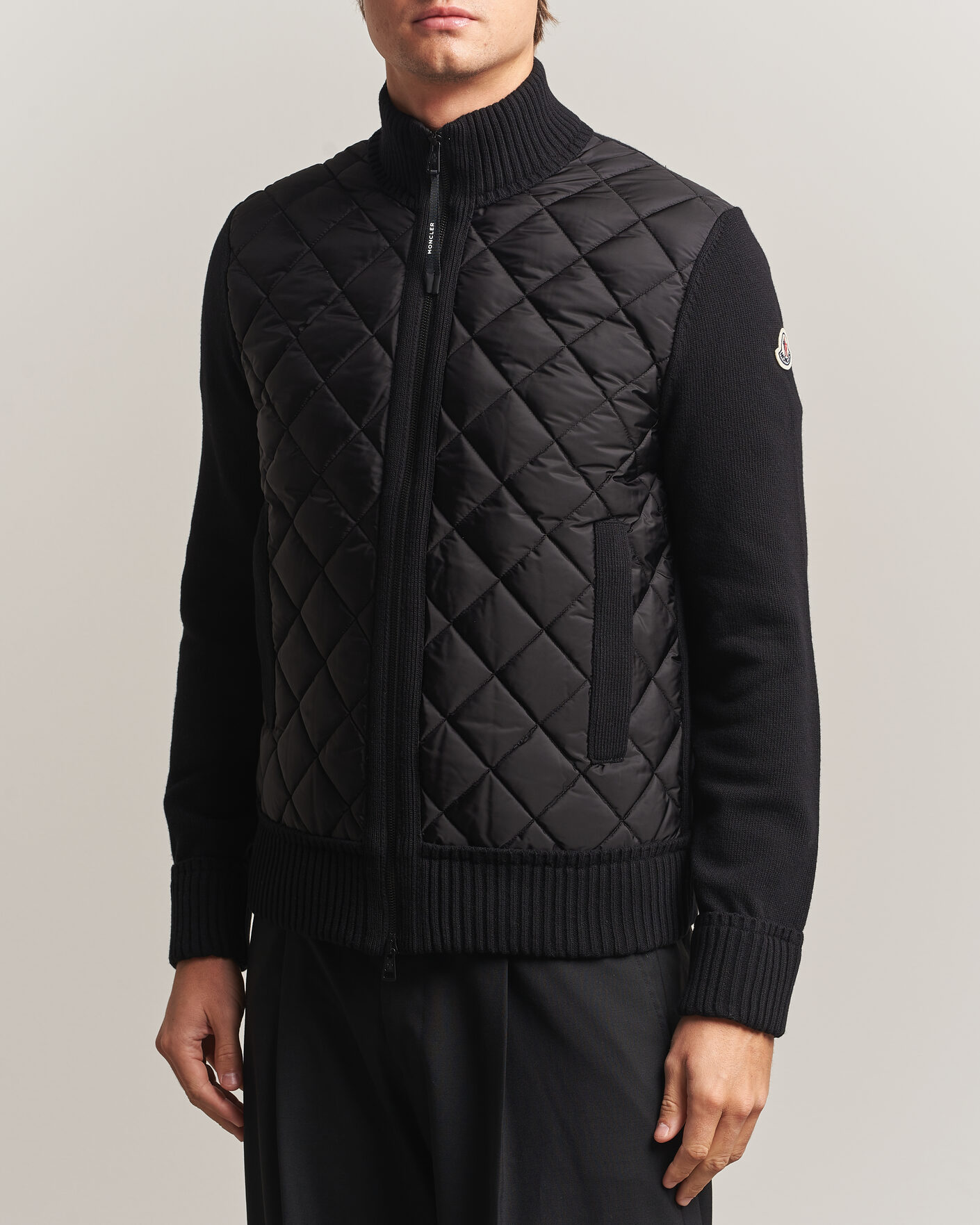 Herren | Jacken | Moncler | Quilted Hybrid Jacket Black