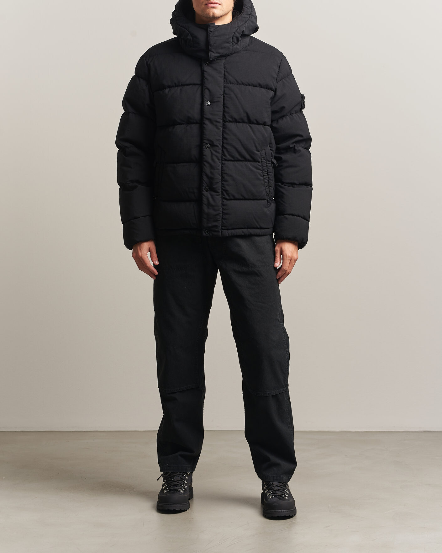 Herren | Jacken | Stone Island | Ghost Wool Ripstop Down Jacket Black