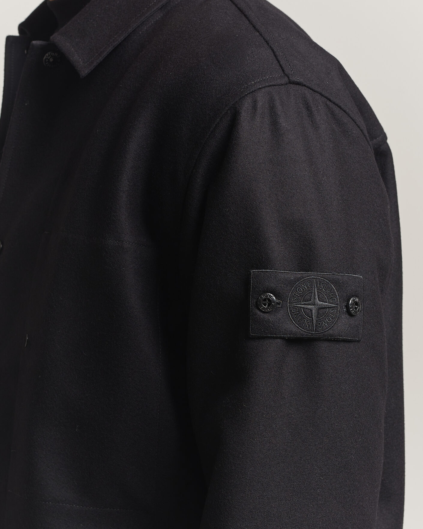 Herren | Hemden | Stone Island | Ghost Wool/Nylon Flannel Overshirt Black