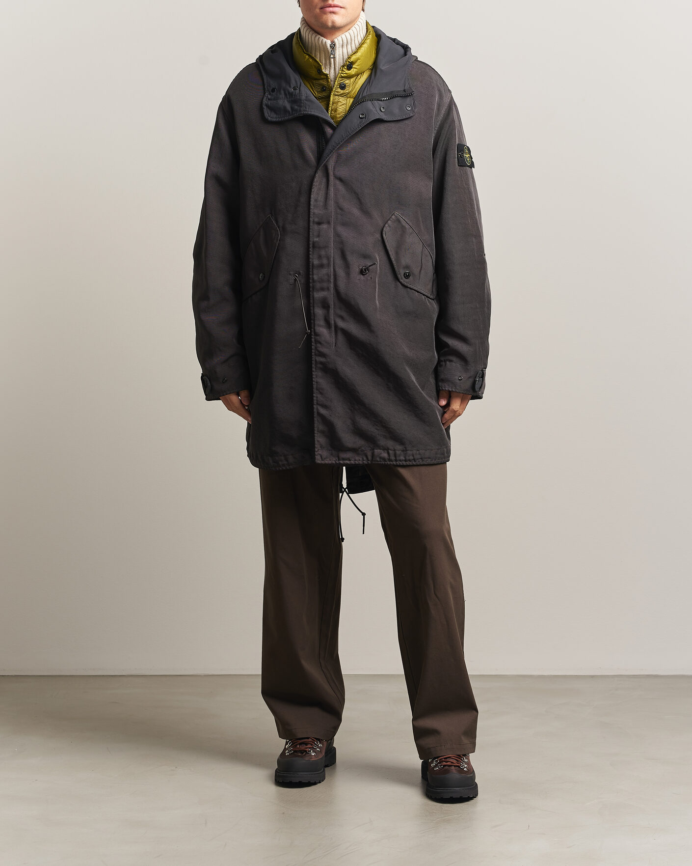 Herren | Jacken | Stone Island | Dense Oxford Nylon TC Fishtail Parka Lead Grey