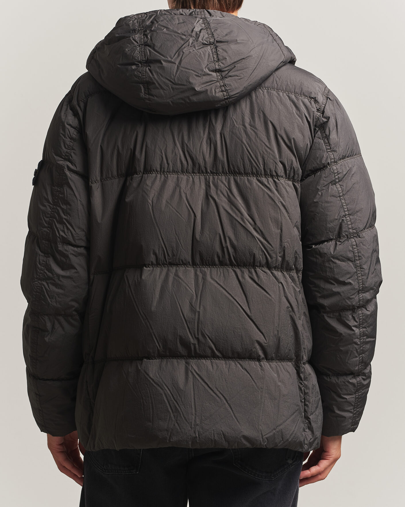 Herren | Jacken | Stone Island | Crinkle Reps Padded Hood Down Jacket Grey