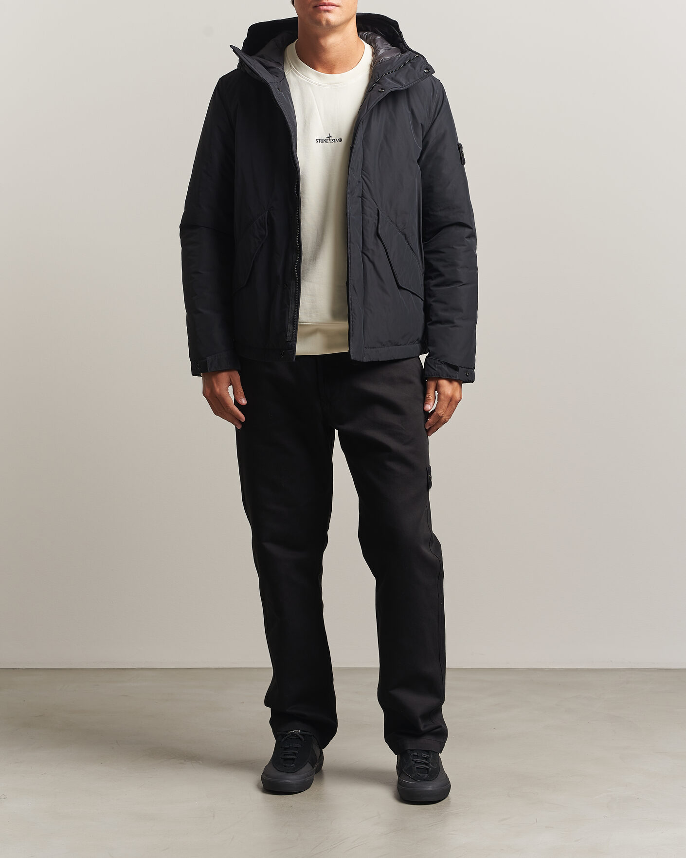 Herren | Jacken | Stone Island | Micro Twill Hood Jacket Black