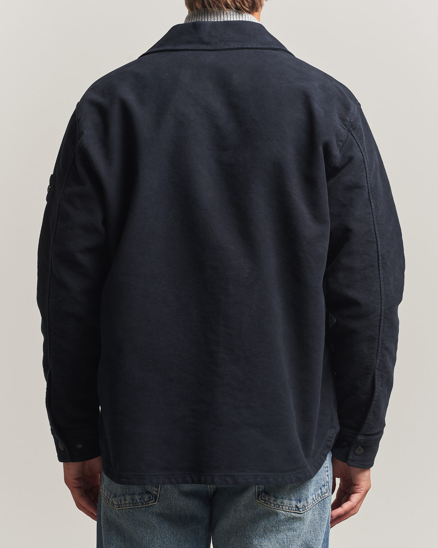 Herren | Hemden | Stone Island | Cotton Moleskin Overshirt Navy Blue