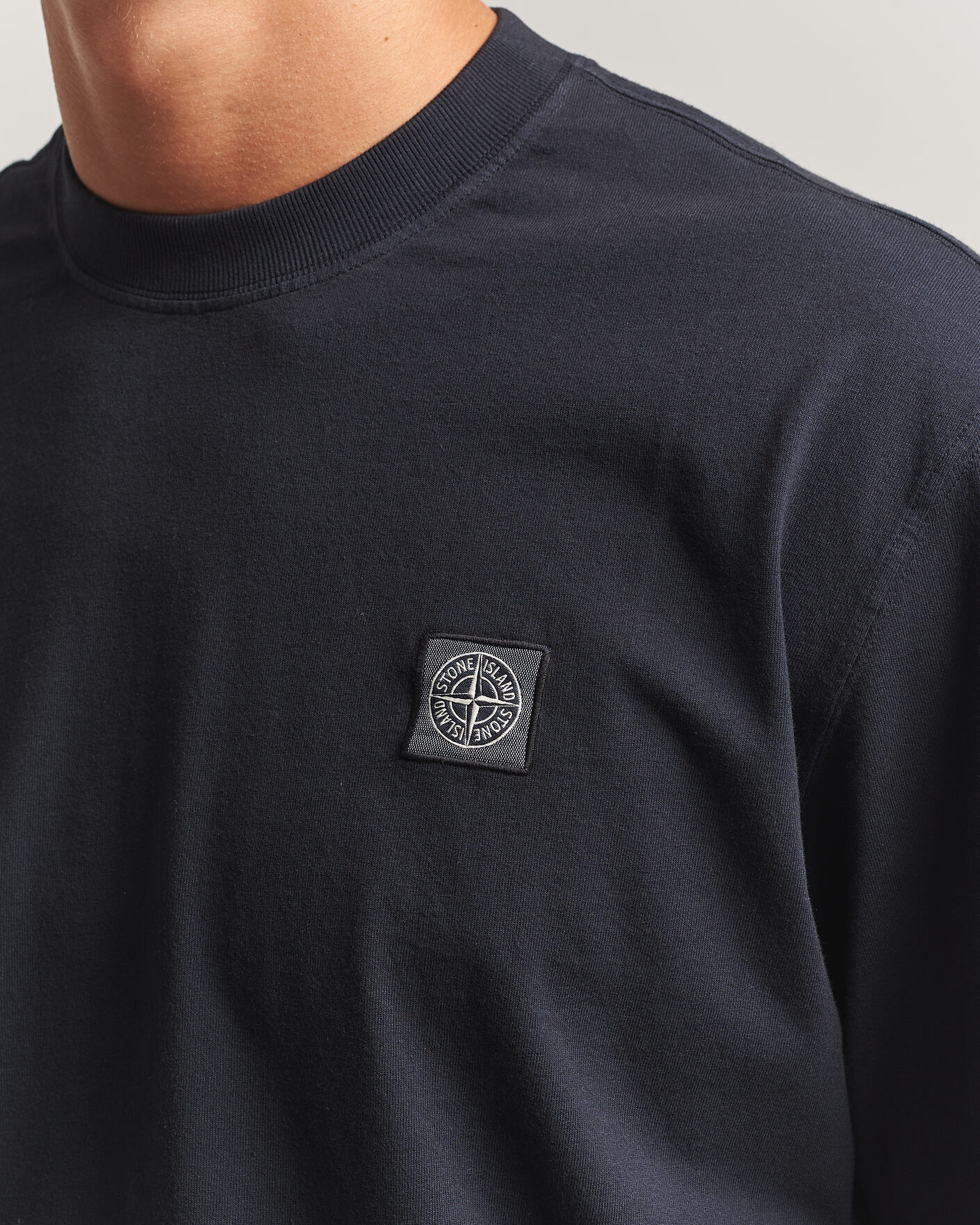 Herren | T-Shirts | Stone Island | Combed Organic Cotton T-Shirt Navy Blue