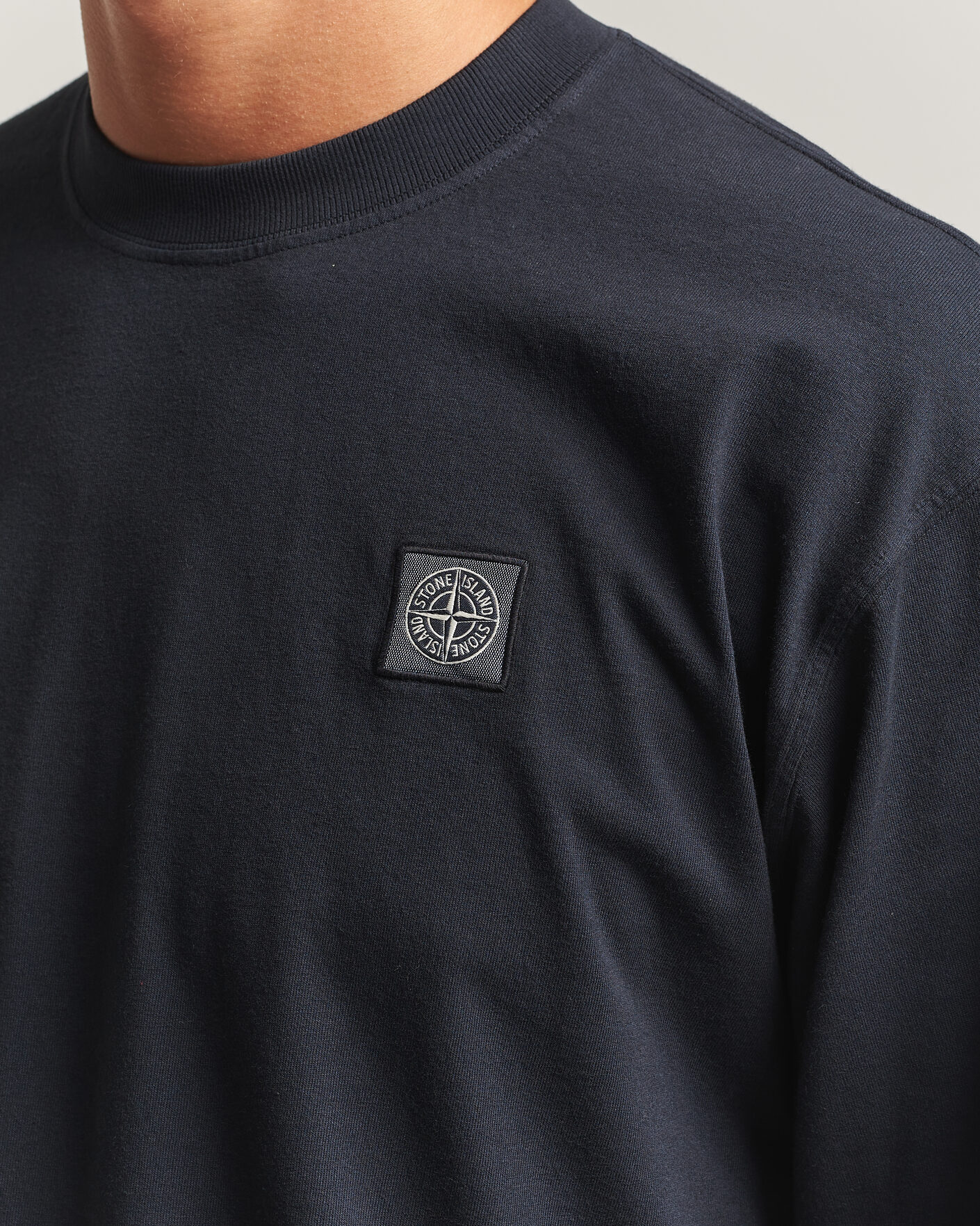 Herren | T-Shirts | Stone Island | Organic Cotton Jersey Long Sleeve T-Shirt Navy Blue