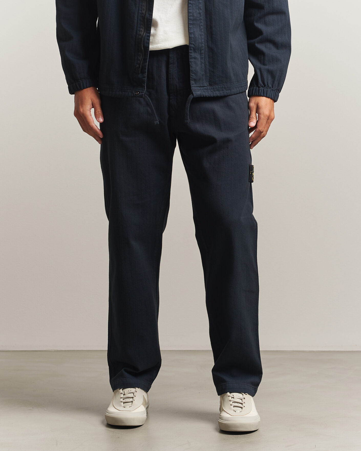 Herren | Hosen | Stone Island | Cotton Herringbone Pants Navy Blue