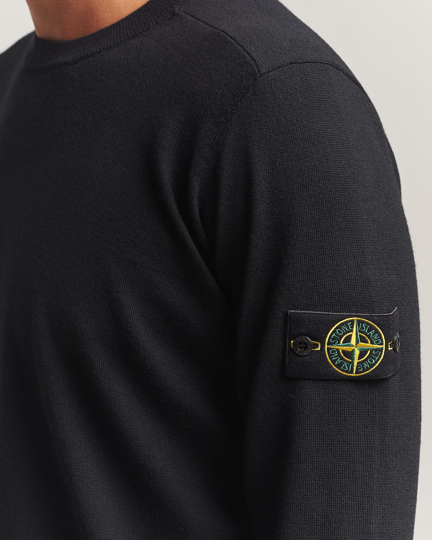 Herren | Pullover | Stone Island | Light Pure Wool Crew Neck Black