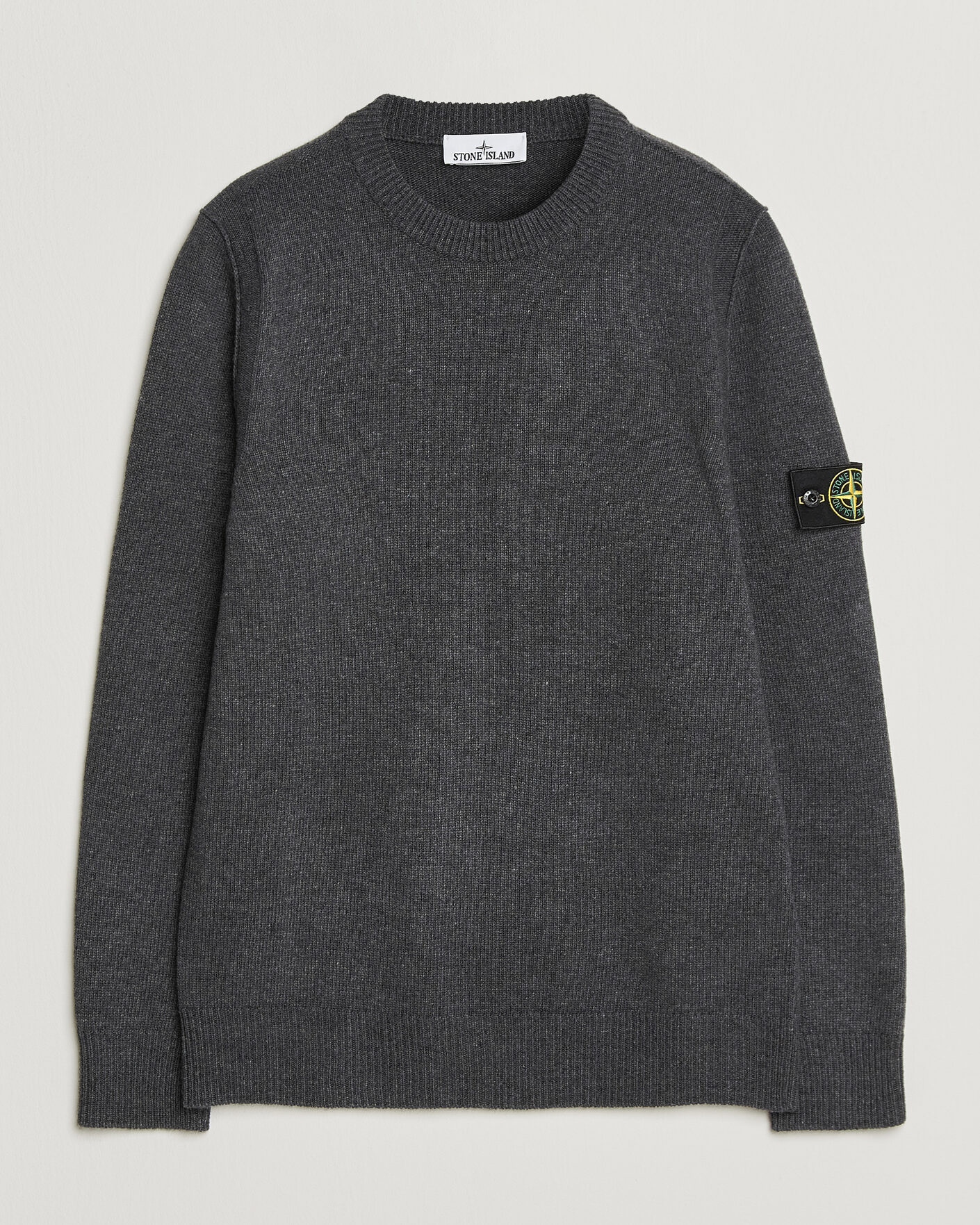 Herren | Pullover | Stone Island | Knitted Lambswool Crew Neck Melange Lead